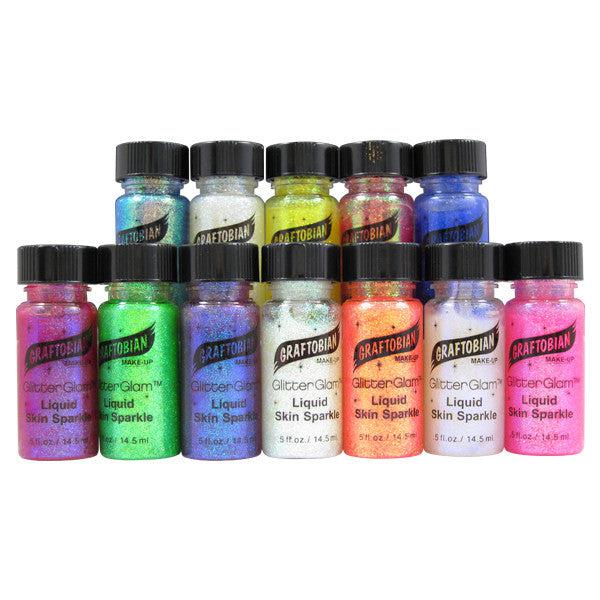 Graftobian GlitterGlam Liquid Skin Sparkle - Body Glitter Makeup for Face & Body - Perfect for Festivals, Cosplay & Night Out