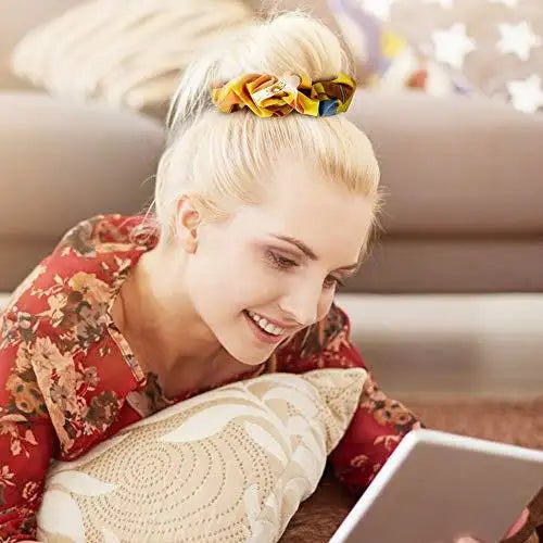 Soft Chiffon Hair Scrunchies Set - 12 Pack No Damage Hair Ties for Women & Girls - Perfect for Workouts, Yoga, Office & Everyday Use