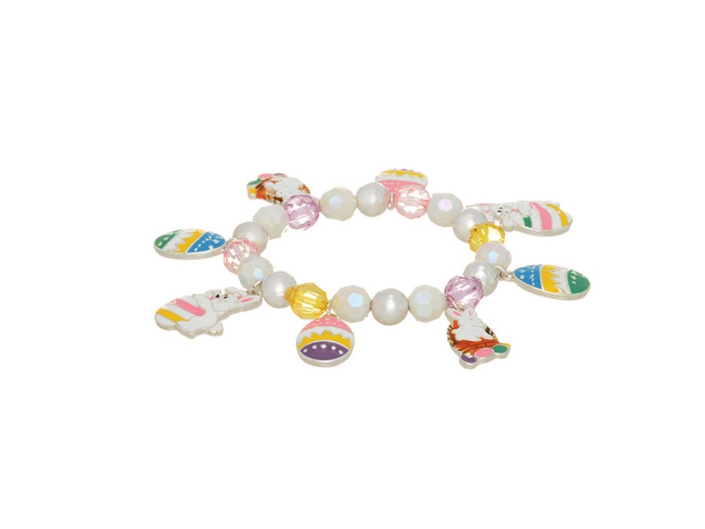 Easter Bunny Rabbit Charm Bracelet - Cute Easter Egg Jewelry Gift for Women & Girls - Perfect for Easter Celebrations, Spring Parties & Holiday Gifting