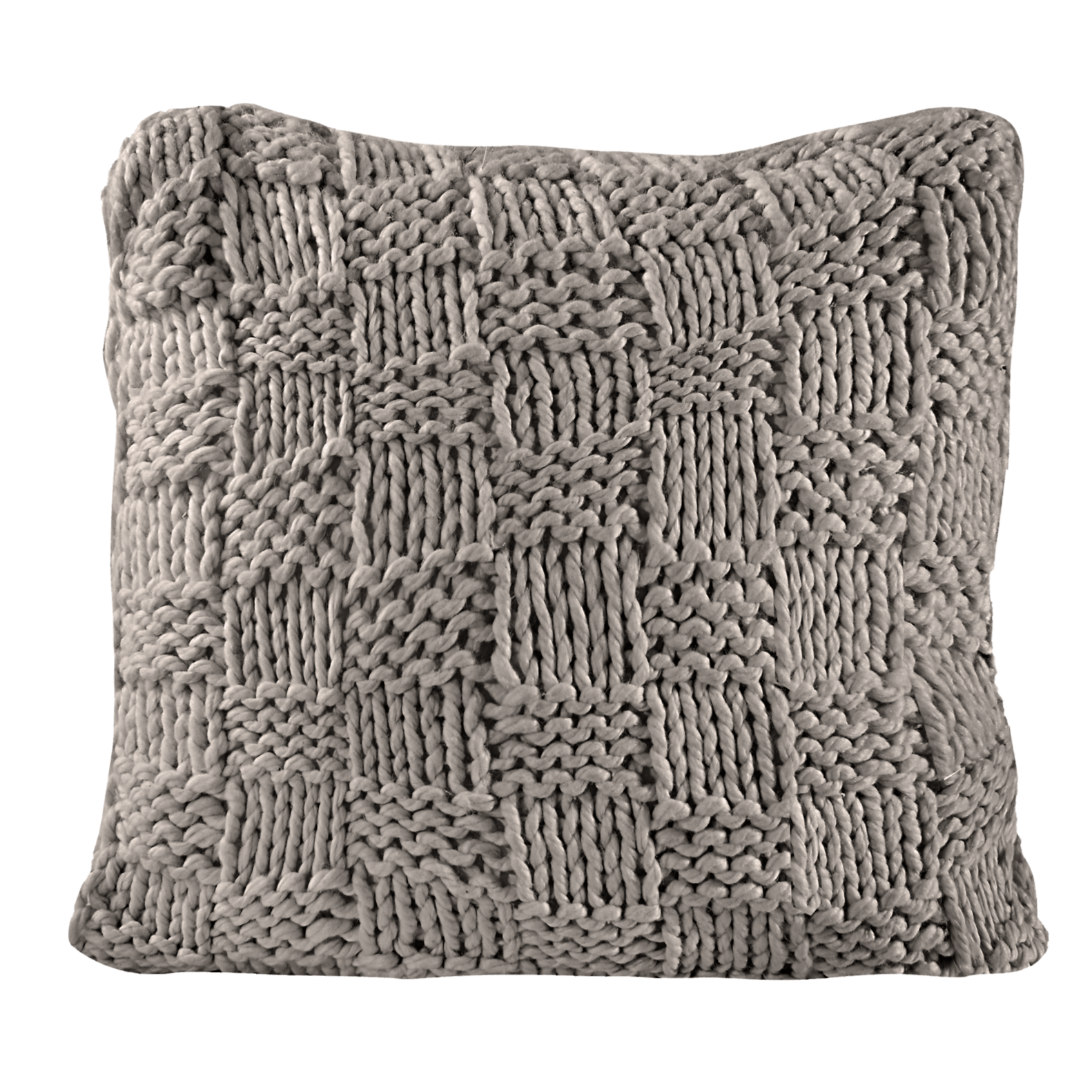 Premium Chess Knit Euro Sham Pillow Cover - Classic Checkered Design for Bedroom Decor - Perfect for Home, Hotel, and Airbnb Styling
