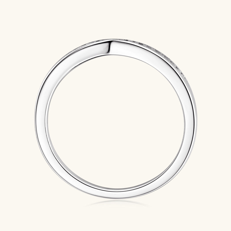 Eternity Premium Moissanite Pavé Wedding Ring - 14K White Gold Diamond Alternative Bridal Band for Women | Perfect for Engagement, Anniversary & Special Occasions