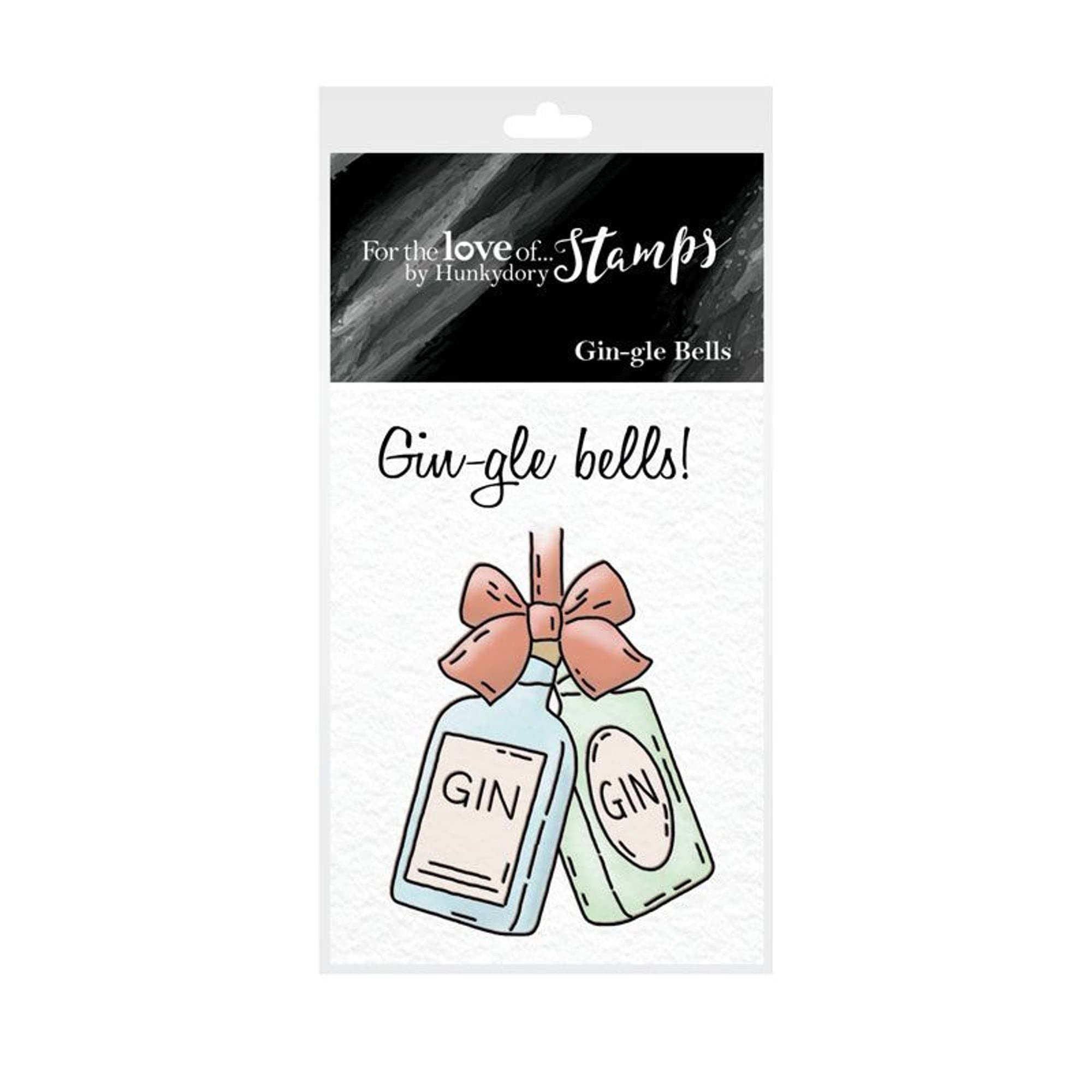 HunkyDory Crafts - Gin-gle Bells Stamp Set for Card Making & Scrapbooking | Christmas DIY Paper Craft Supplies