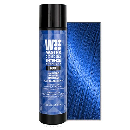 Watercolors Intense Color Depositing Sulfate Free Shampoo - Enhance & Maintain Vibrant Blue Hair for Long-Lasting Color - Perfect for Color-Treated & Bleached Hair at Home or Salon