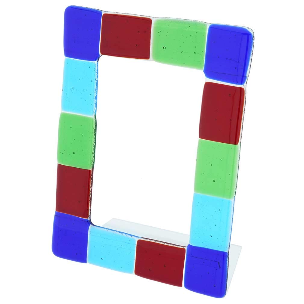 Venetian Murano Glass Photo Frame - Handcrafted 4x6 Inch Picture Frame for Home & Office Decor | Perfect for Displaying Family Photos, Wedding Pictures & Artwork