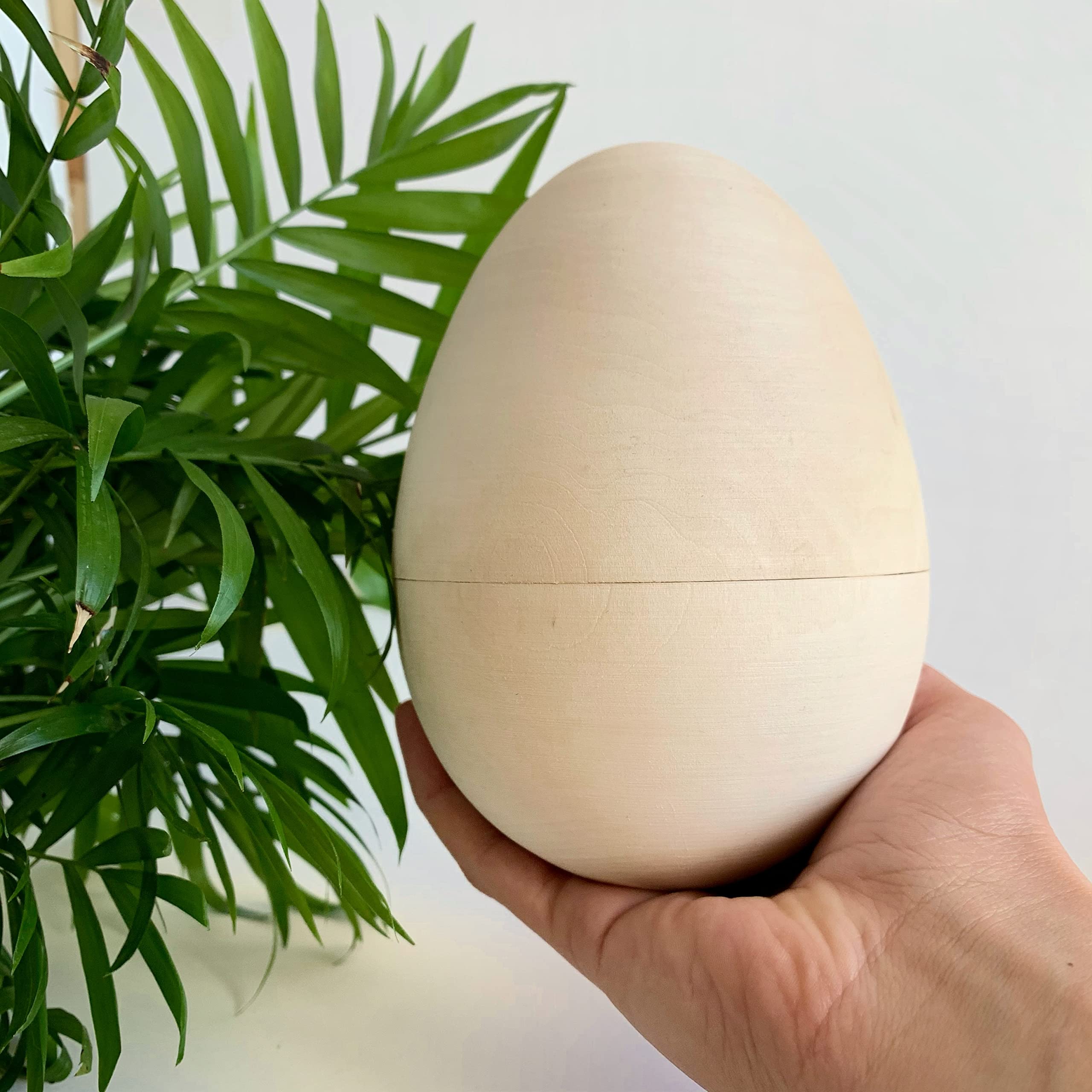 Unpainted Wooden Hollow Easter Eggs for DIY Crafting - Easter Basket Stuffers & Home Decor - Perfect for Easter Decorations, DIY Painting Projects, and Holiday Gift Fillers