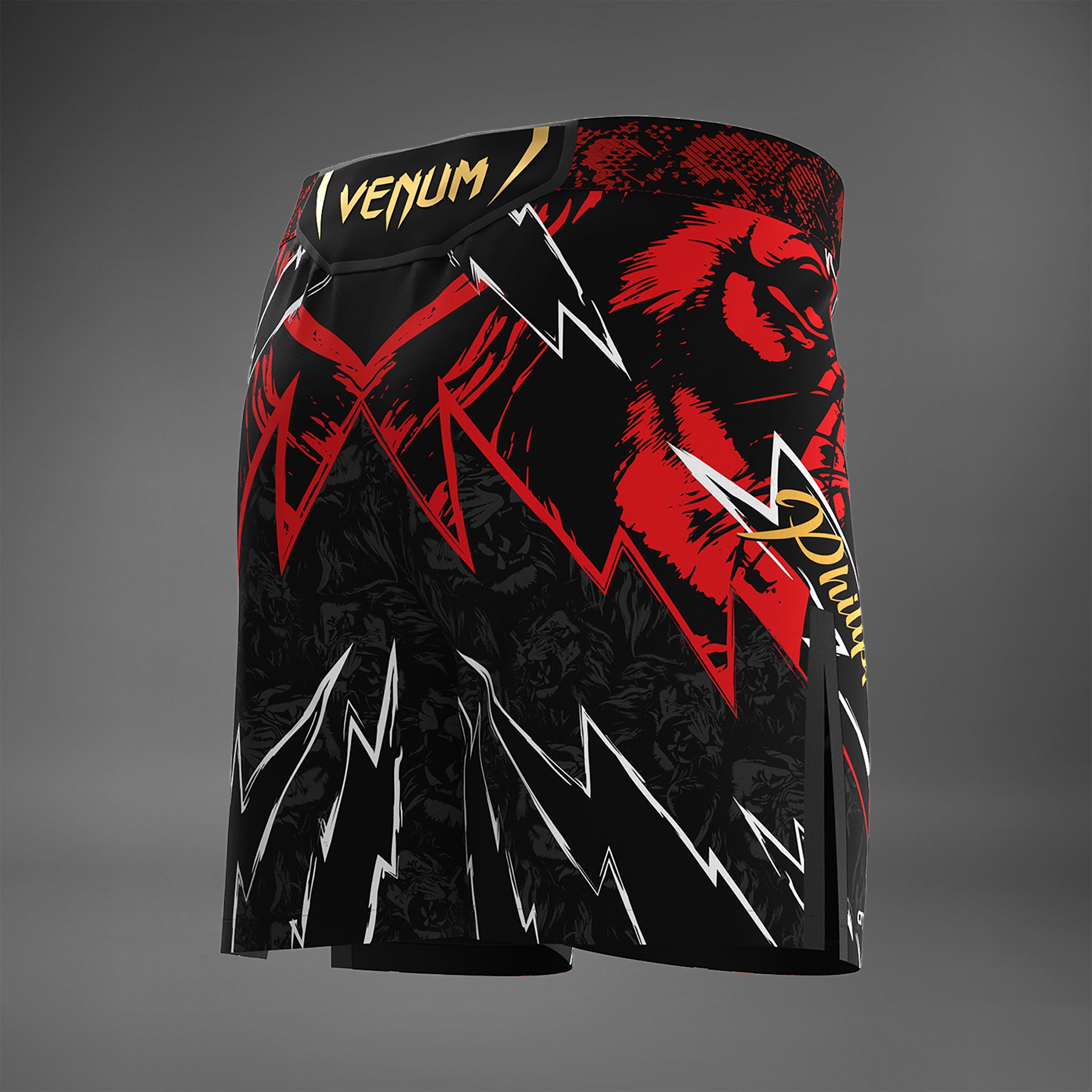 Men's UFC Unrivaled by Venum Red Jon Jones MMA Fight Shorts - Lightweight Training & Competition Shorts for MMA, Boxing & Fitness Workouts
