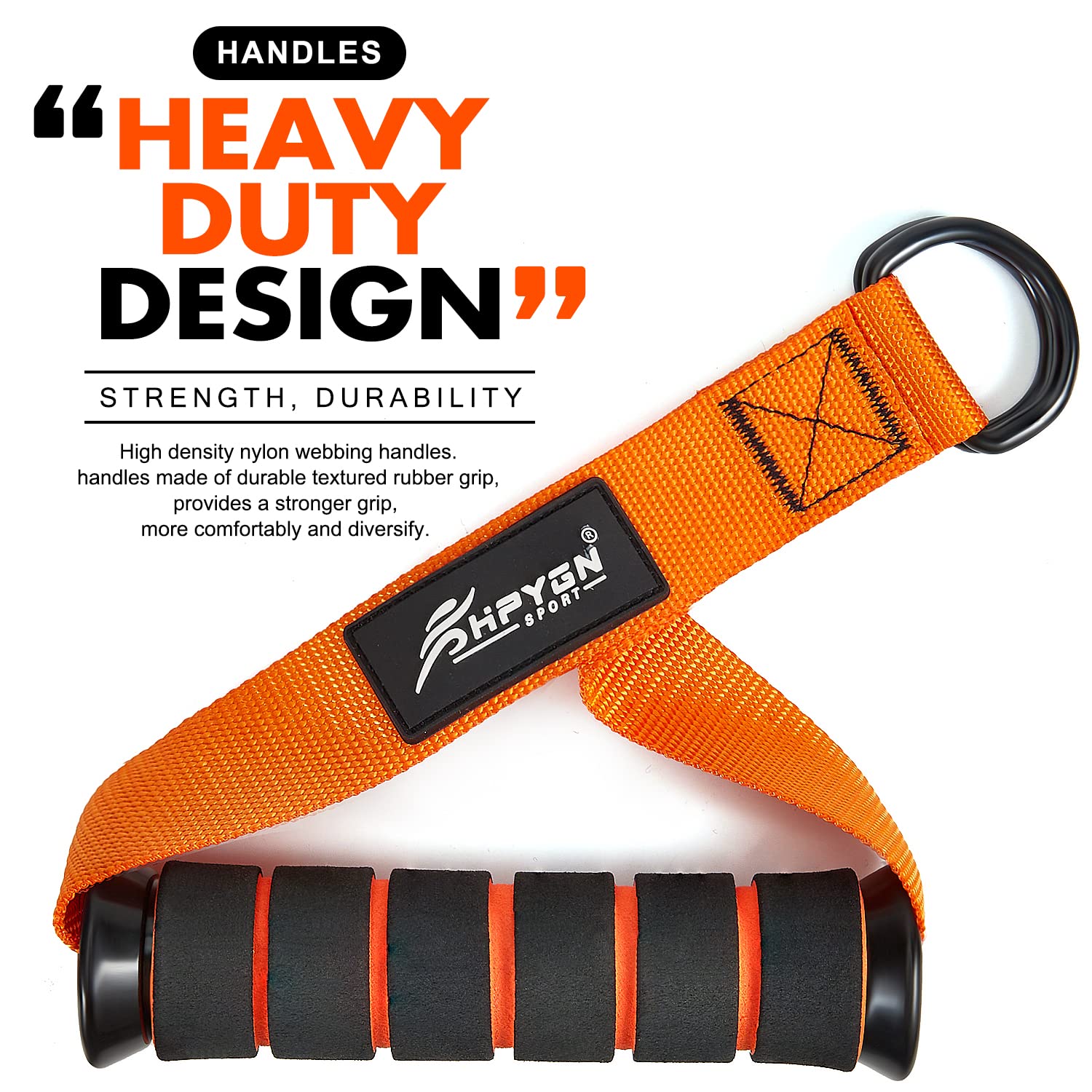 HPYGN Cable Machine Handles - Heavy Duty Exercise Handles for Resistance Bands & Cable Training | Compatible with Pulley Systems & Home Gym Equipment | Perfect for Strength Training, CrossFit & Functional Workouts