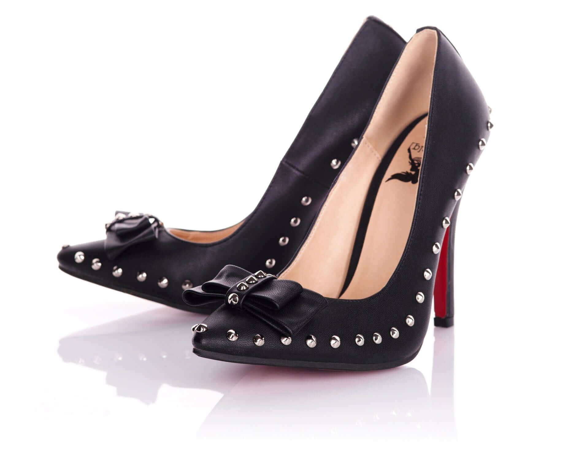 Sexy Playgirl Stud & Bow Stiletto Heels for Women - Elegant High Heel Pumps for Parties, Date Nights & Special Occasions
