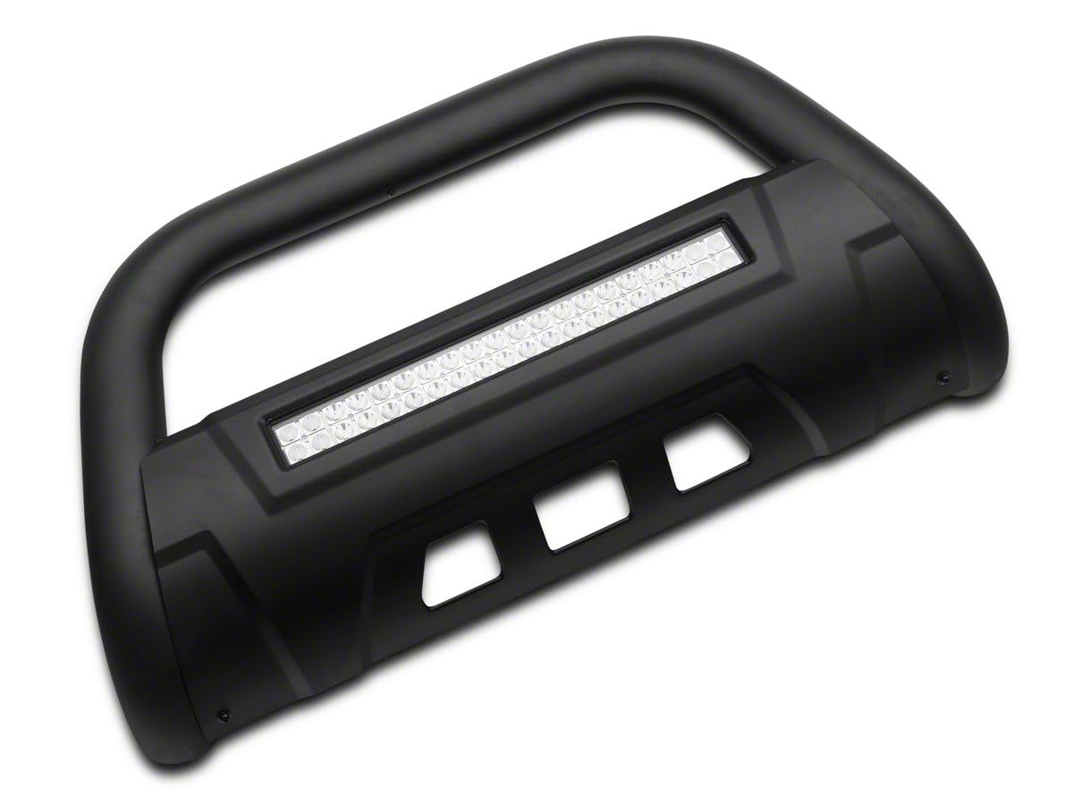 Textured Black Barricade Off-Road HD Bull Bar with Skid Plate & 20
