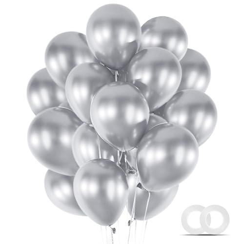 Metallic Silver Balloons