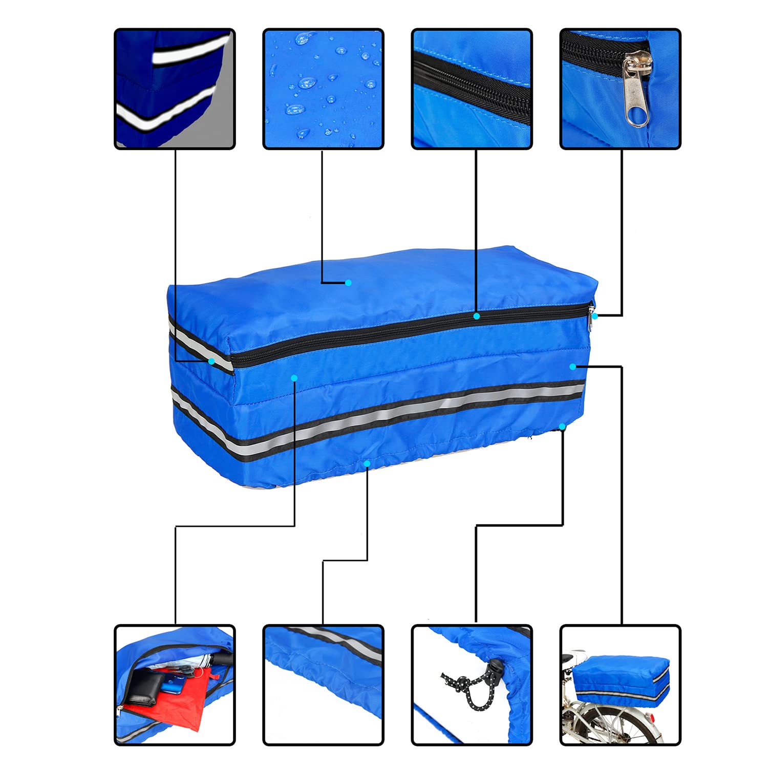 Waterproof E-Bike Battery Cover - Durable Rear Seat Protection with Storage Bag for Electric Bicycle | Perfect for Commuting, Mountain Biking & Outdoor Adventures