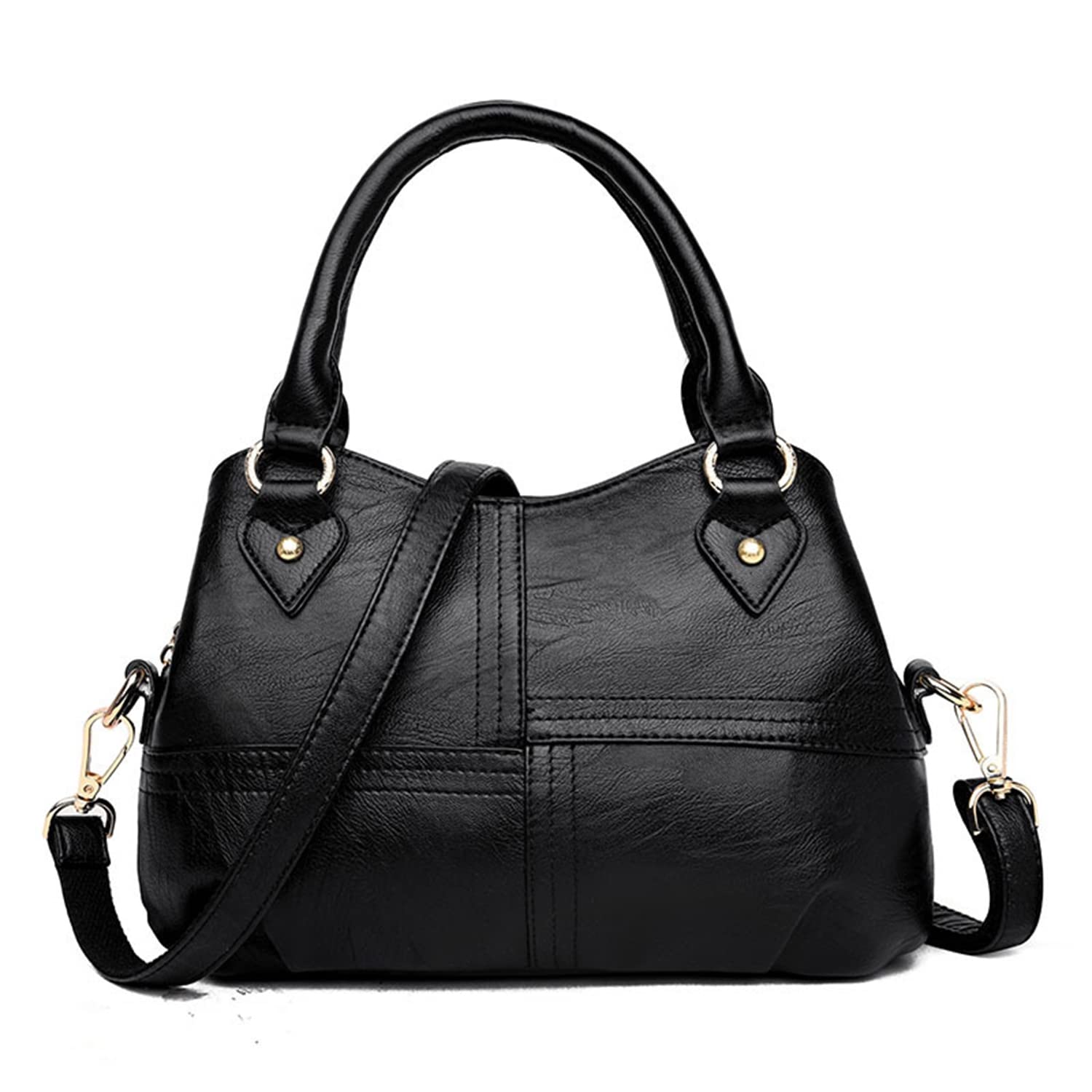 Stylish Women's Genuine Leather Handbag - Top Handle Satchel Shoulder Tote & Crossbody Purse for Work, Travel & Everyday Use | Fashionable Ladies Accessory