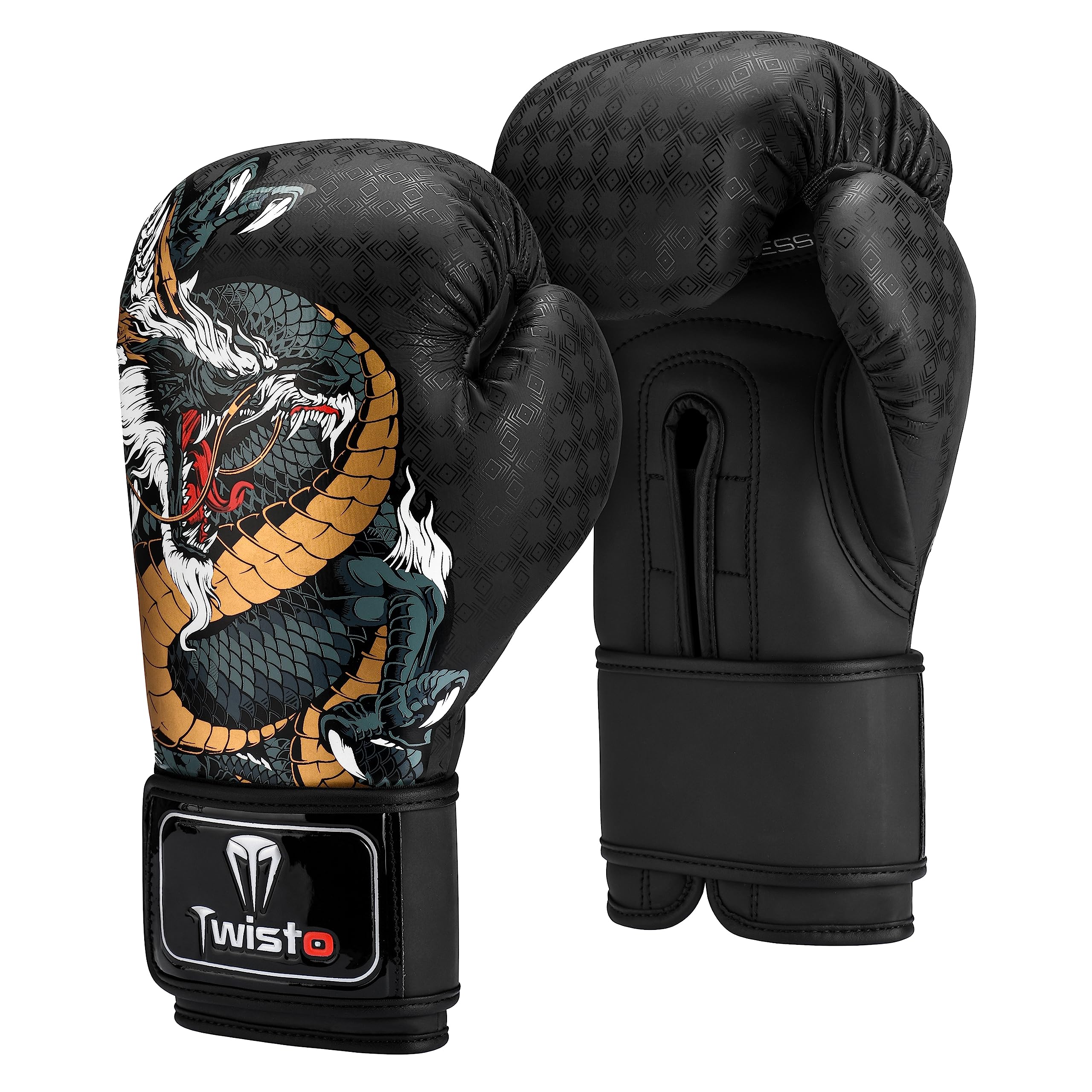 Twisto S6 Series Professional Boxing Gloves for Muay Thai, Kickboxing, Heavy Bag Training, MMA & Fitness - Durable Fight Gloves for Men & Women - Perfect for Gym, Sparring & Competition