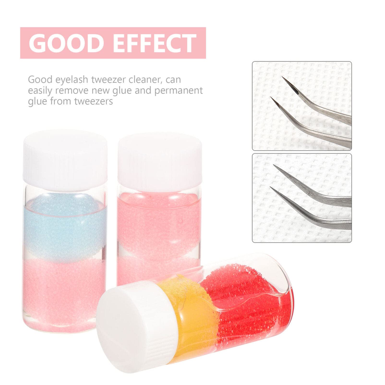3pcs Lash Tweezer Cleaner Kit - Eyelash Extension Tools for Salon & Home Use