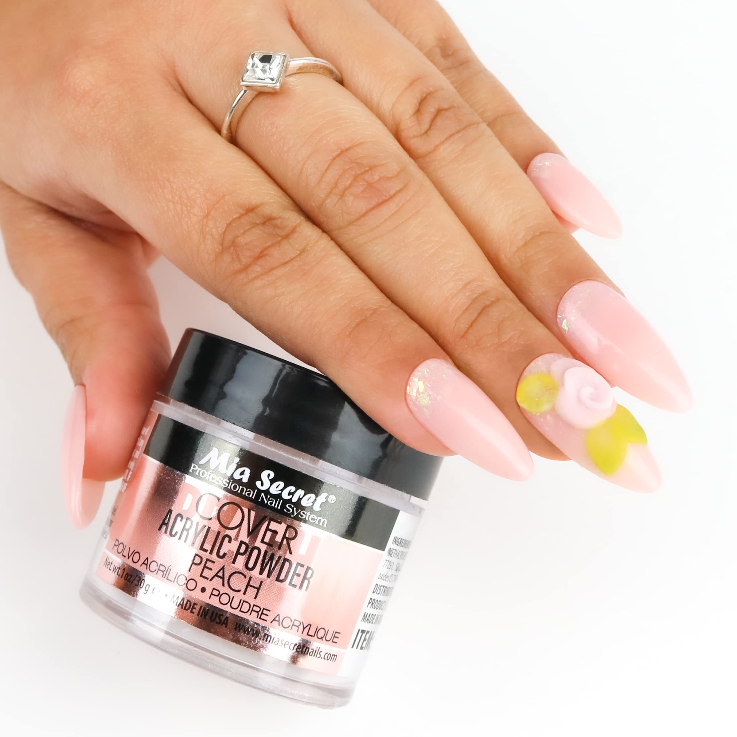 Mia Secret Acrylic Powder - Cover Peach 2 oz | Professional Nail Extension & Manicure Kit for Salon & Home Use