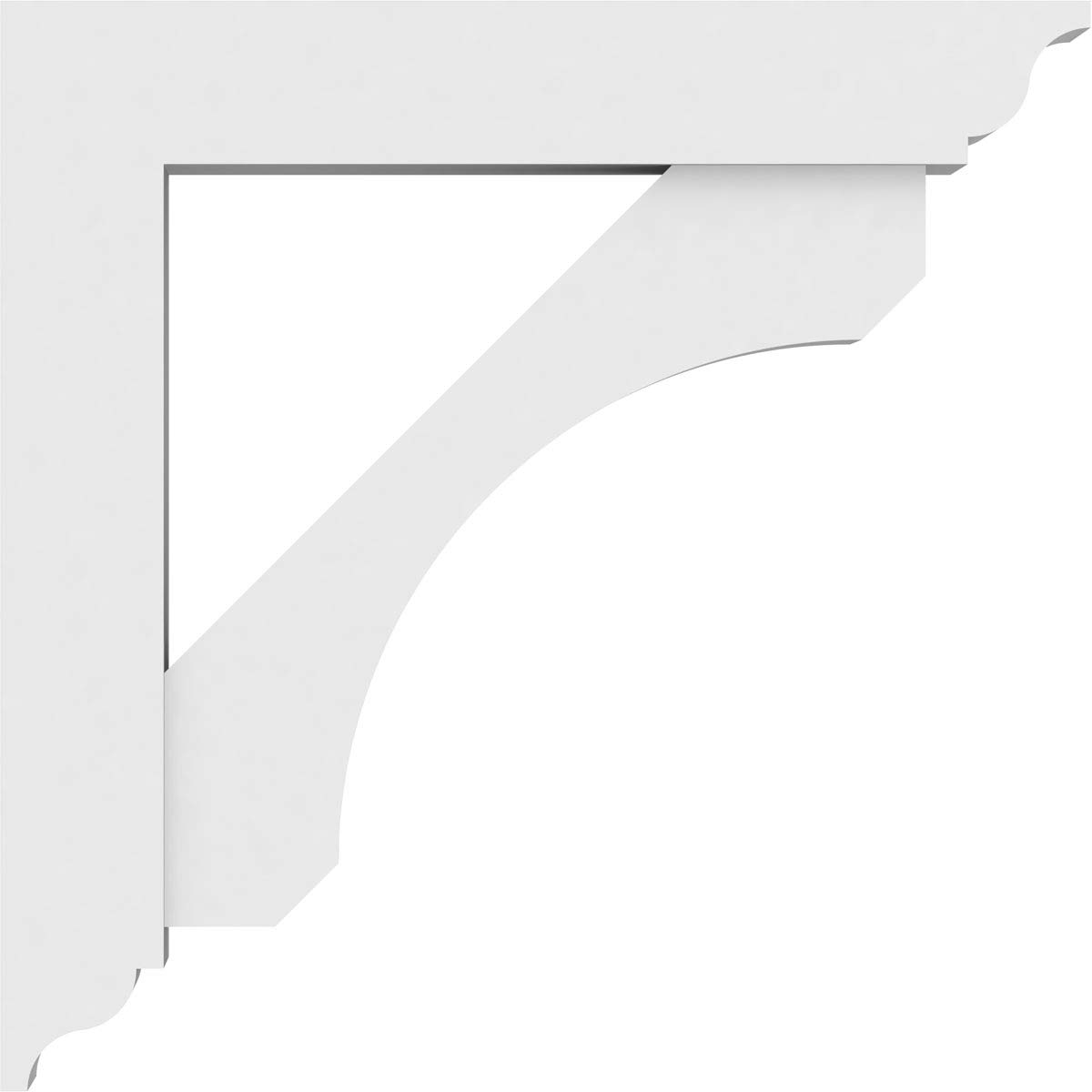 Ekena Millwork BKTP03X20X20LEC01 Standard Legacy Architectural Grade PVC Brackets - 3