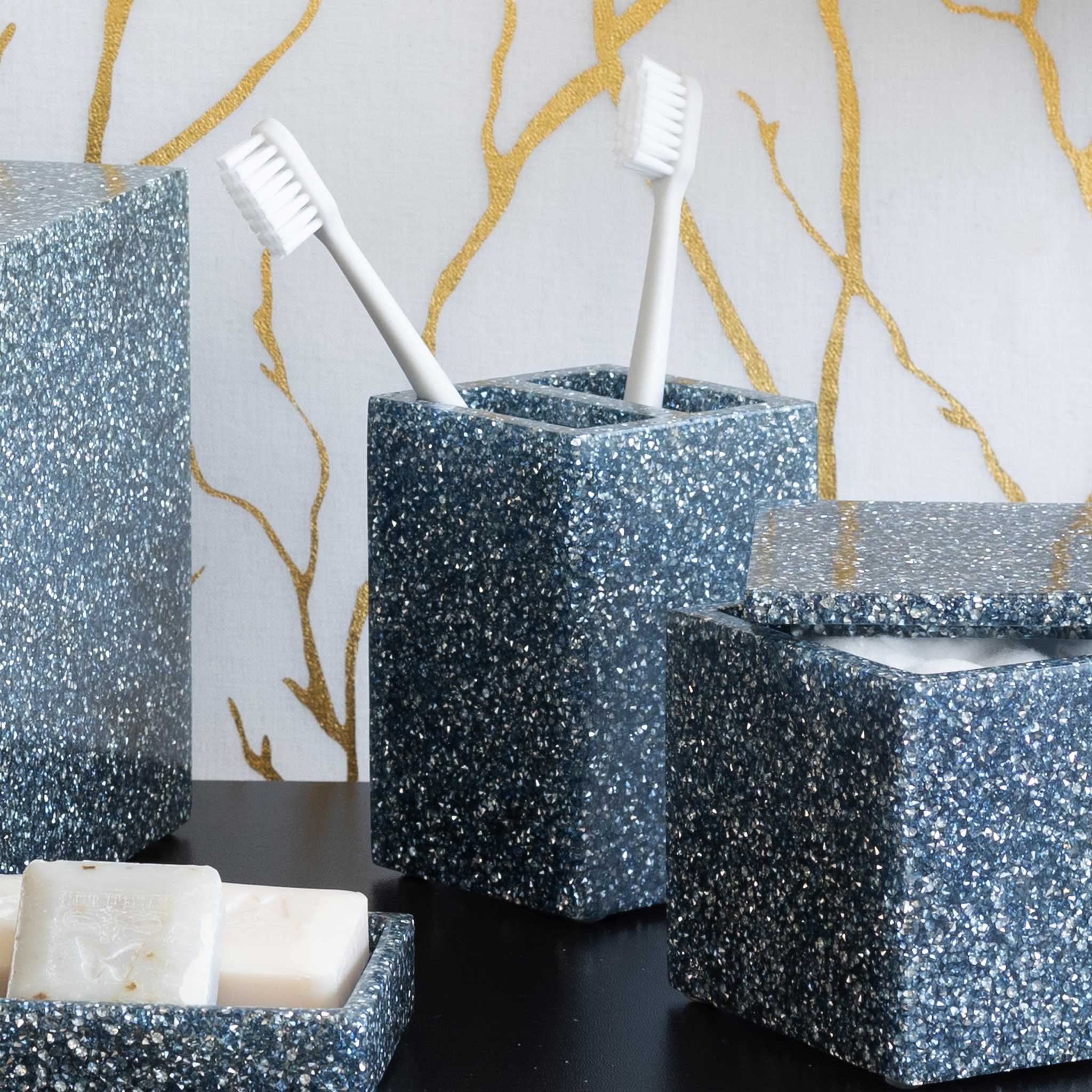 Luminous Rhinestone Toothbrush Holder - Luxury Bathroom Decor for Home & Hotel