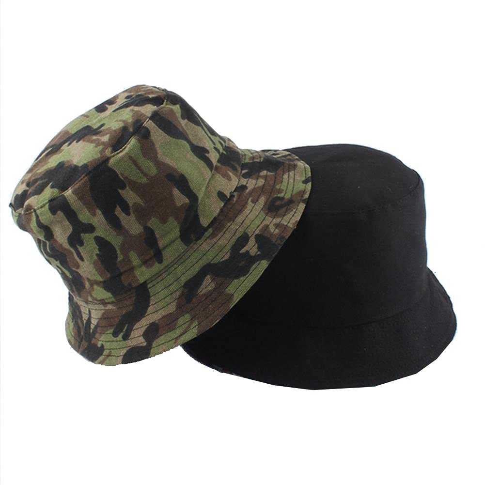 Reversible Camouflage Bucket Hat for Men & Women - Sun Protection Fishing & Hiking Cap - Perfect for Outdoor Camping, Beach, and Travel Adventures