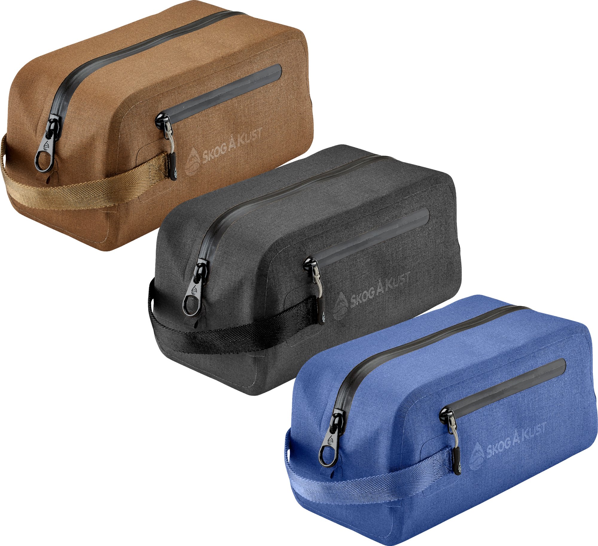 Waterproof & Leak-proof Travel Toiletry Bag by Skog Å Kust | Large Blue Cosmetic Organizer for Women & Men | Perfect for Airplane, Camping & Gym Essentials