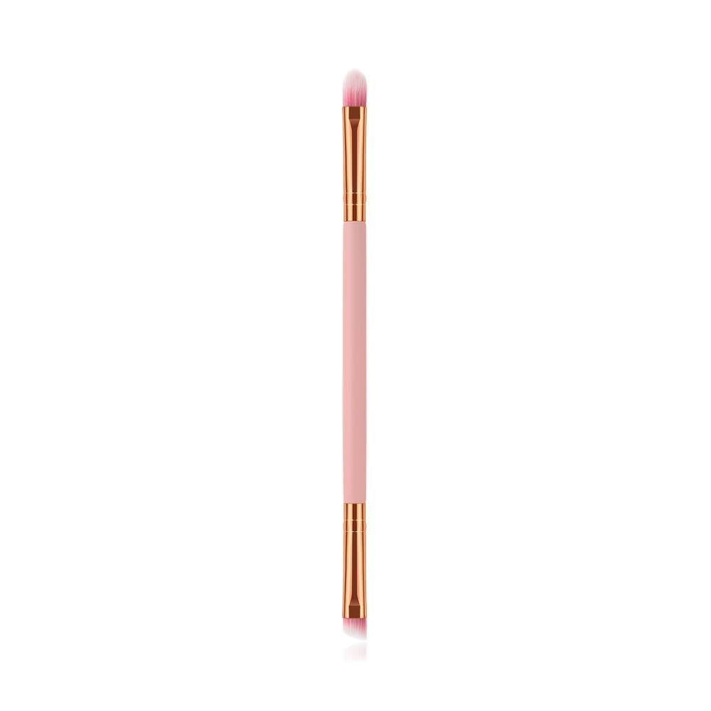 Professional Double-Ended Makeup Brushes Set - Eyeshadow, Eyeliner & Eyelash Cosmetic Brushes | Pink Handle Beauty Tools | Perfect for Daily Makeup & Professional Makeup Artists