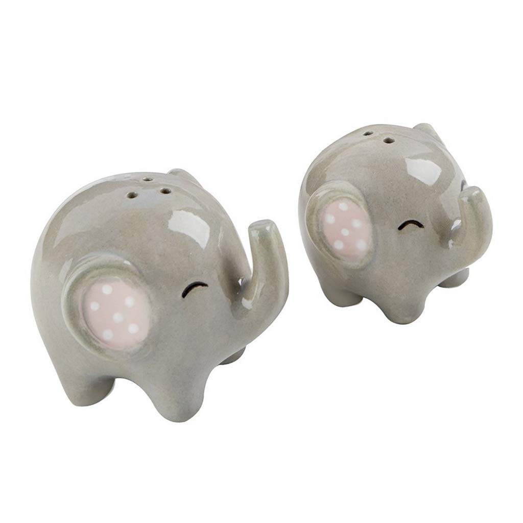 Ceramic Salt and Pepper Shakers Set - 2pcs Cute Spice Containers for Kitchen, Dining Table, Wedding Decor & Home Accessories | Perfect Gift Idea for Housewarming & Bridal Shower