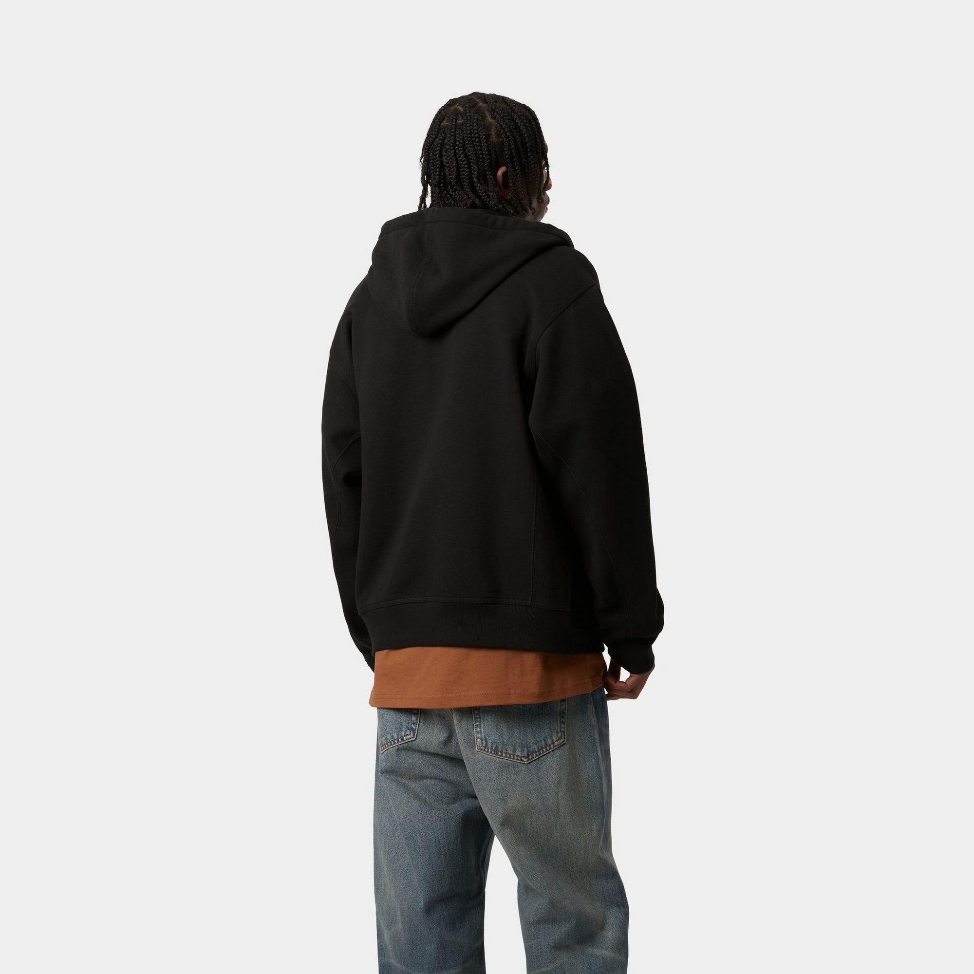 Hooded American Script Jacket - Black | Vintage Style Pullover for Men & Women | Perfect for Casual Outfits, Streetwear & Fall Layering