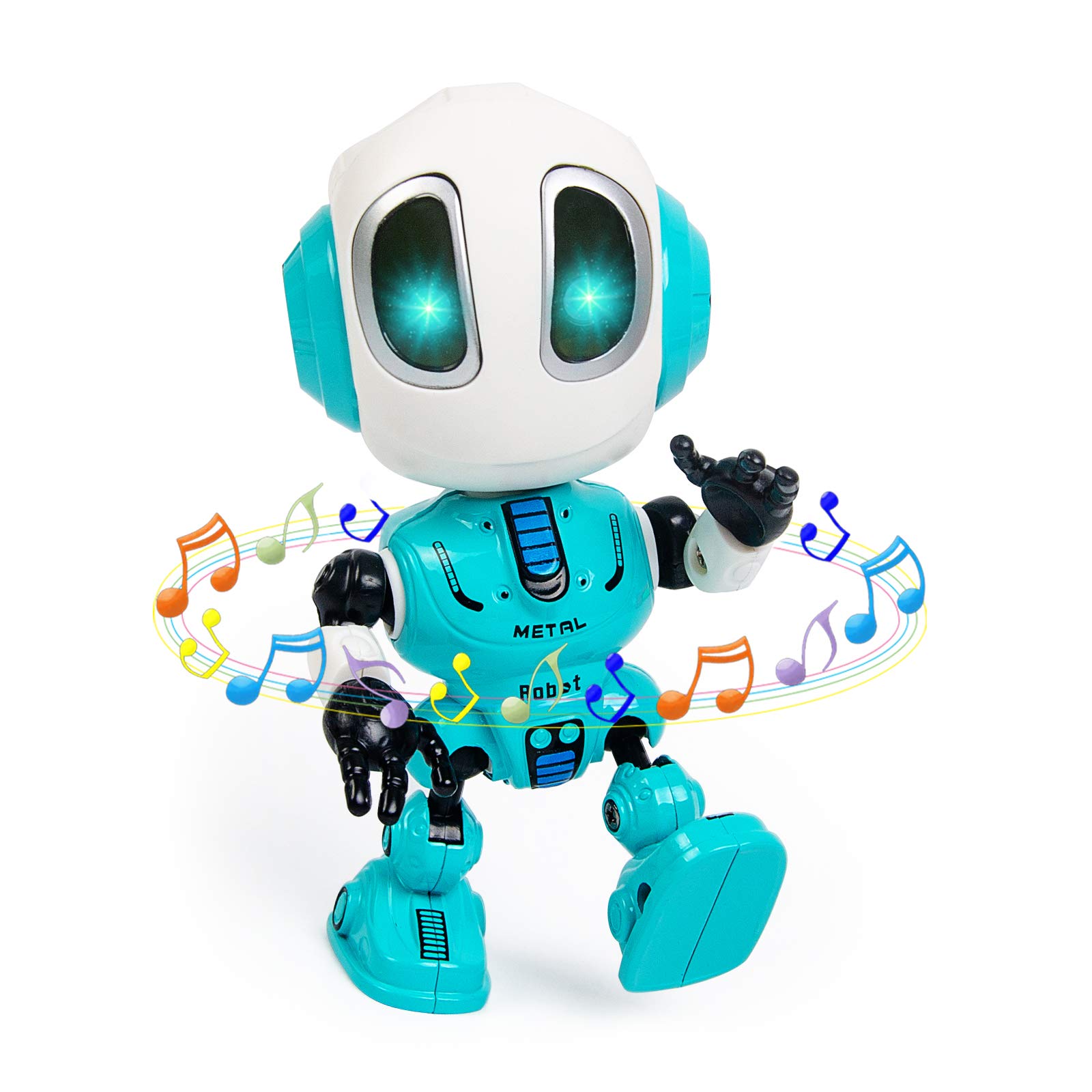 Interactive Talking Robot Toy for Kids - Repeats Speech with Flashing LED Lights & Touch Control - Fun Educational Gift for Boys & Girls Ages 3-9 - Perfect for Birthday Parties, STEM Learning & Early Childhood Development (Includes Button Cell Batteries)
