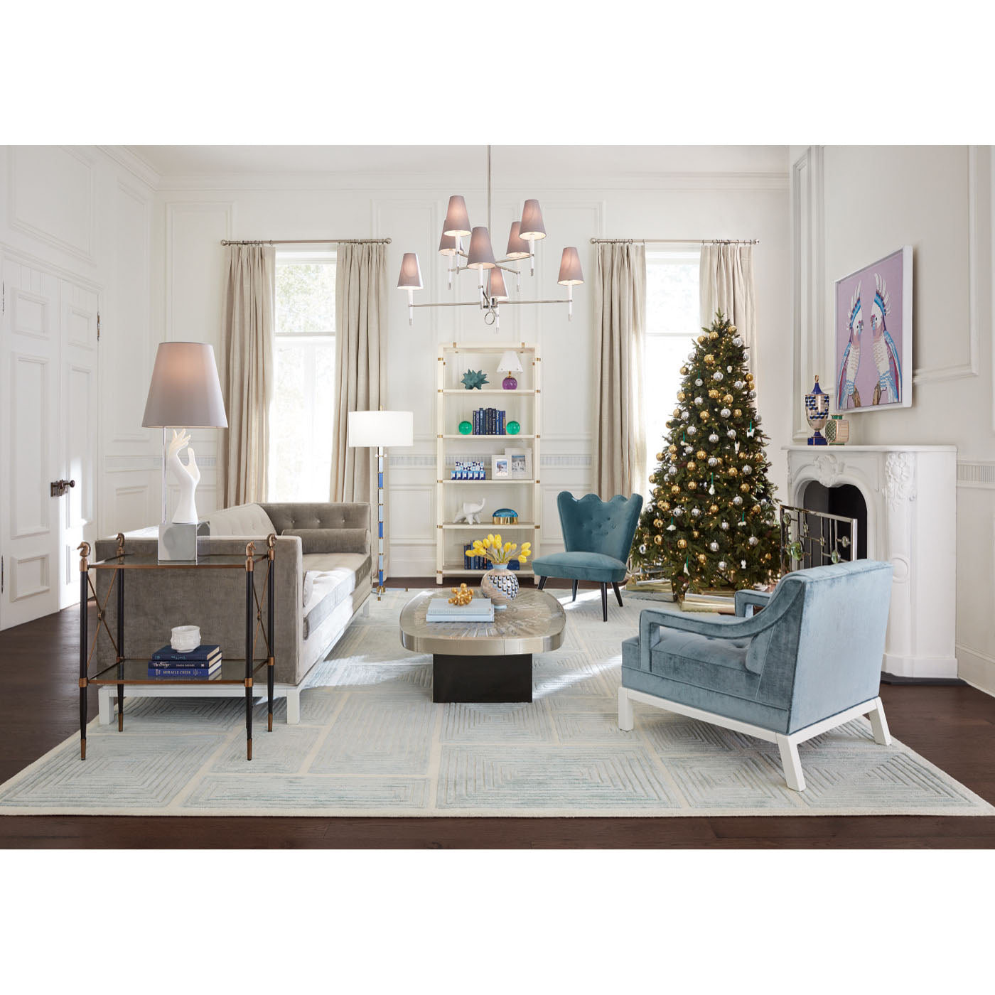 Hand Knotted Blocks Design Area Rug - Soft & Durable for Living Room, Bedroom, or Nursery Decor