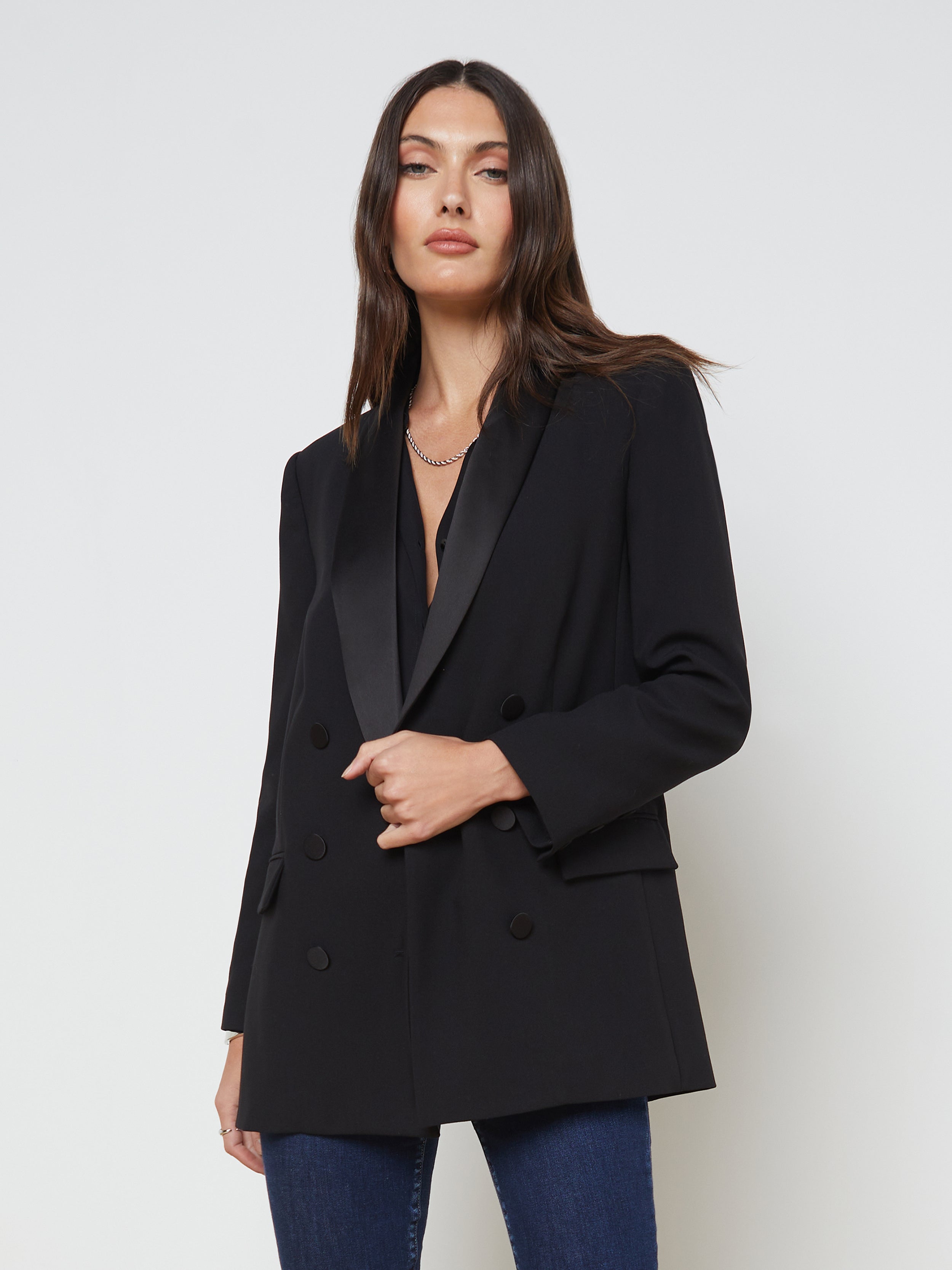 Jayda Women's Black Blazer - Elegant Formal Jacket for Office, Business Meetings & Special Occasions