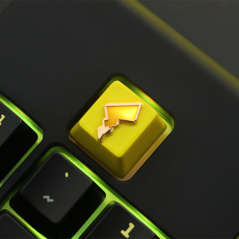 Custom Electric Mouse Tail Metal Zinc Alloy Keycaps for Mechanical Keyboards - Gaming & Typing Enthusiasts | Perfect for PC, Mac & Laptop Keyboards