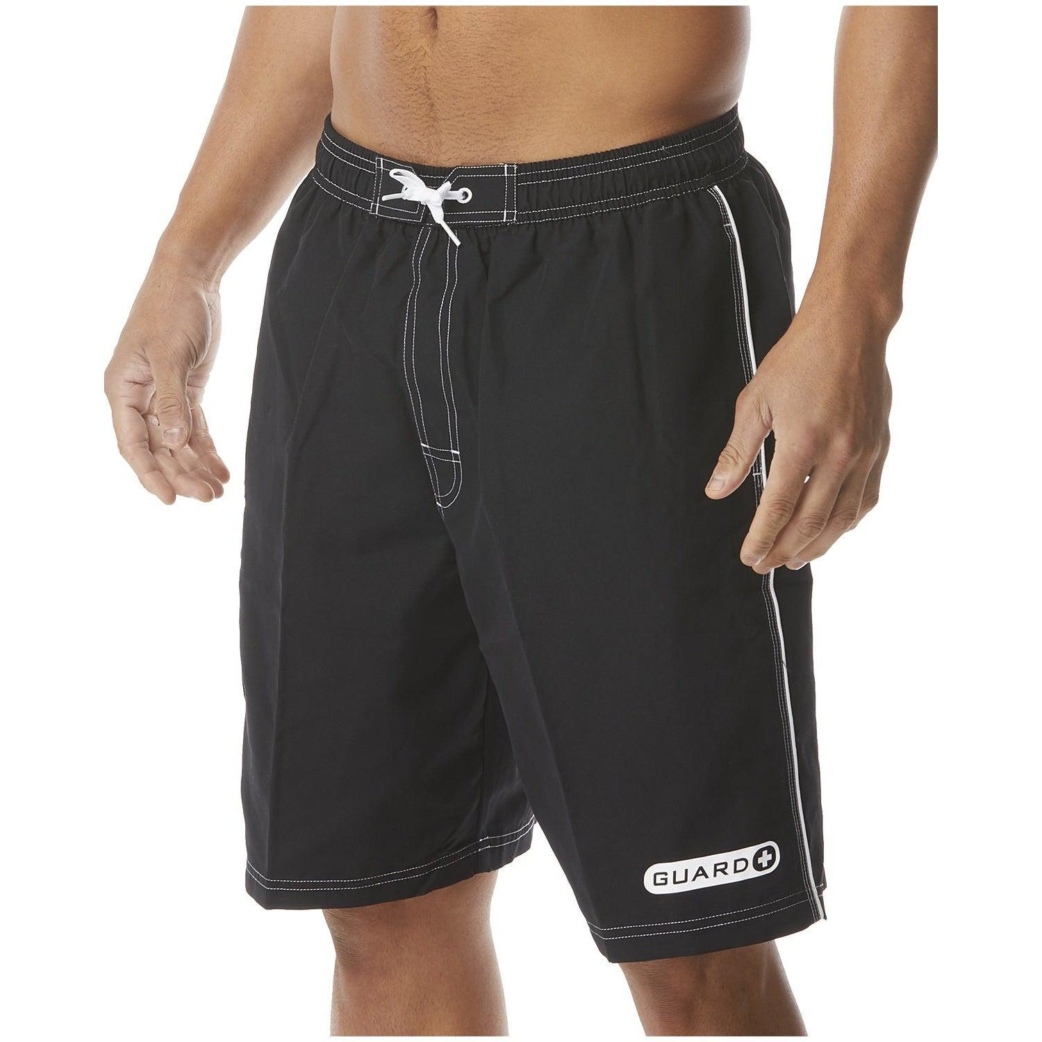 TYR Challenger Swim Shorts with Guard Logo - Men's Quick-Dry Swim Trunks for Lap Swimming, Beach & Pool Workouts