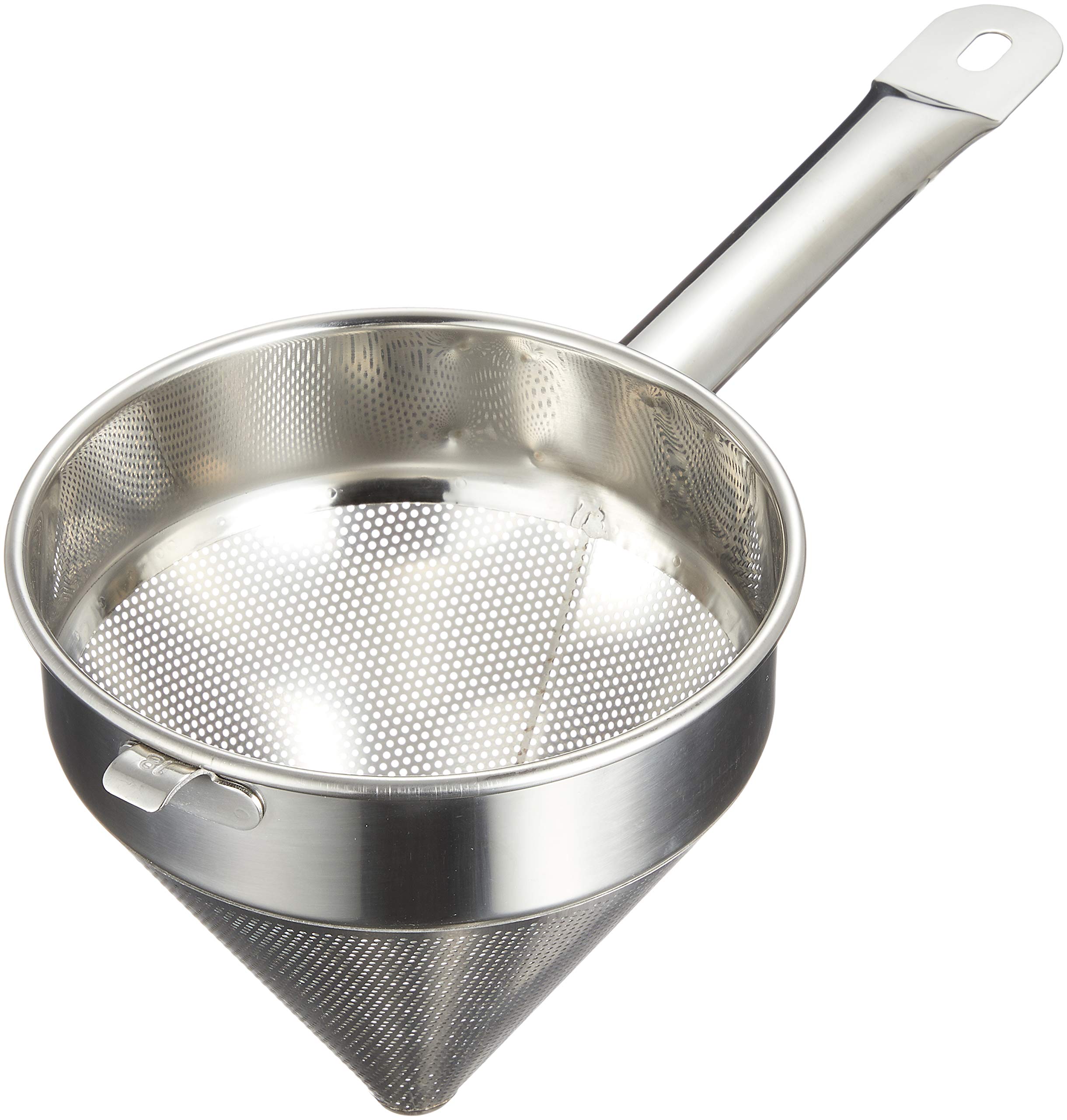 Premium 7.1 Inch (18cm) Stainless Steel Soup Strainer - Fine Mesh Kitchen Colander for Broth, Pasta & Vegetables - Ideal for Cooking, Canning & Food Prep