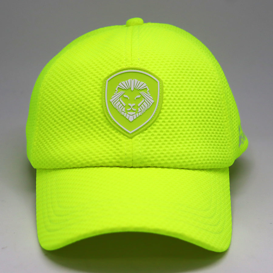 VT Shield Future Looks Bright Neon Yellow Performance Hat with Velcro Closure - Perfect for Running, Cycling, and Outdoor Sports