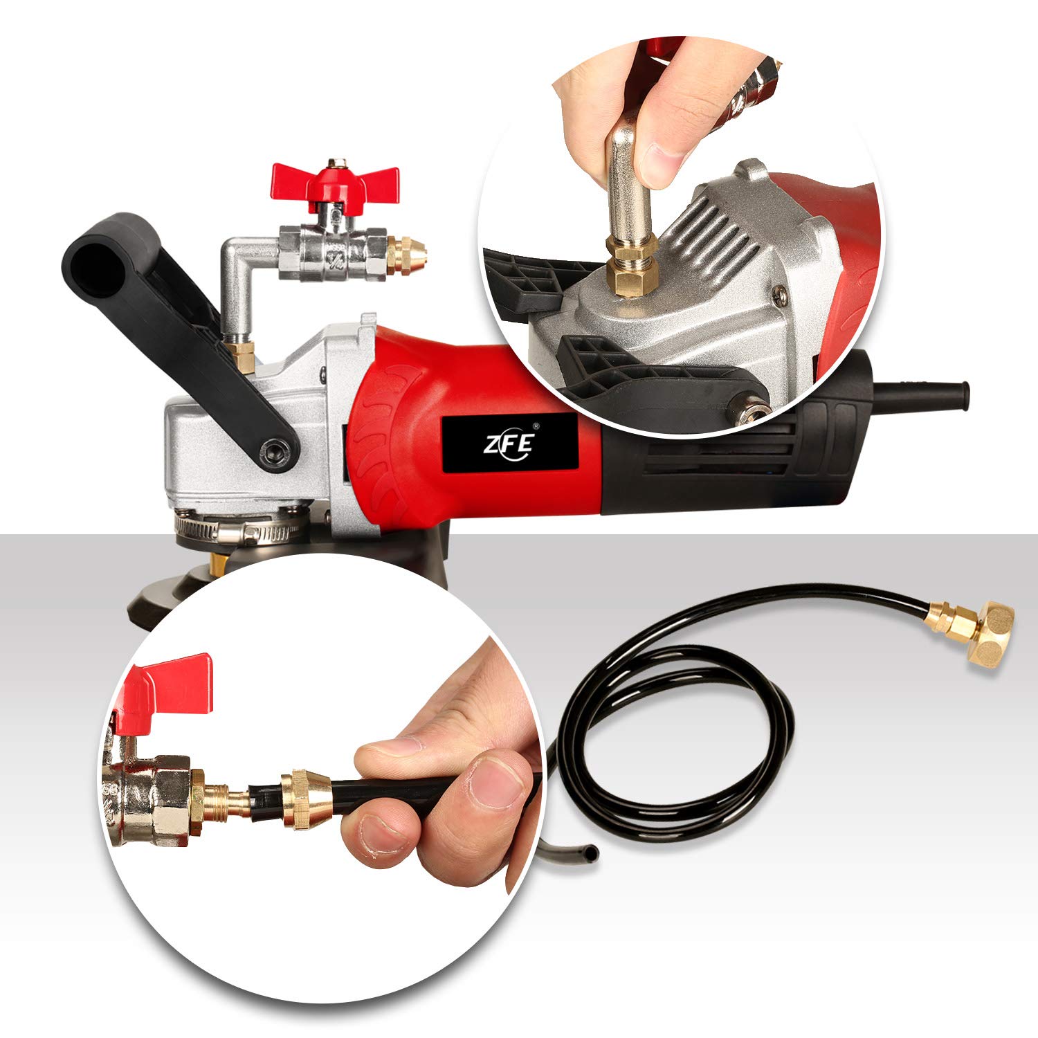 800W 110V Variable Speed 4-Inch Wet Polisher Grinder with Diamond Polishing Pads - Professional Stone Polishing Tool for Granite, Marble, Concrete & Natural Stone - Perfect for Countertops, Floors & DIY Home Renovation Projects