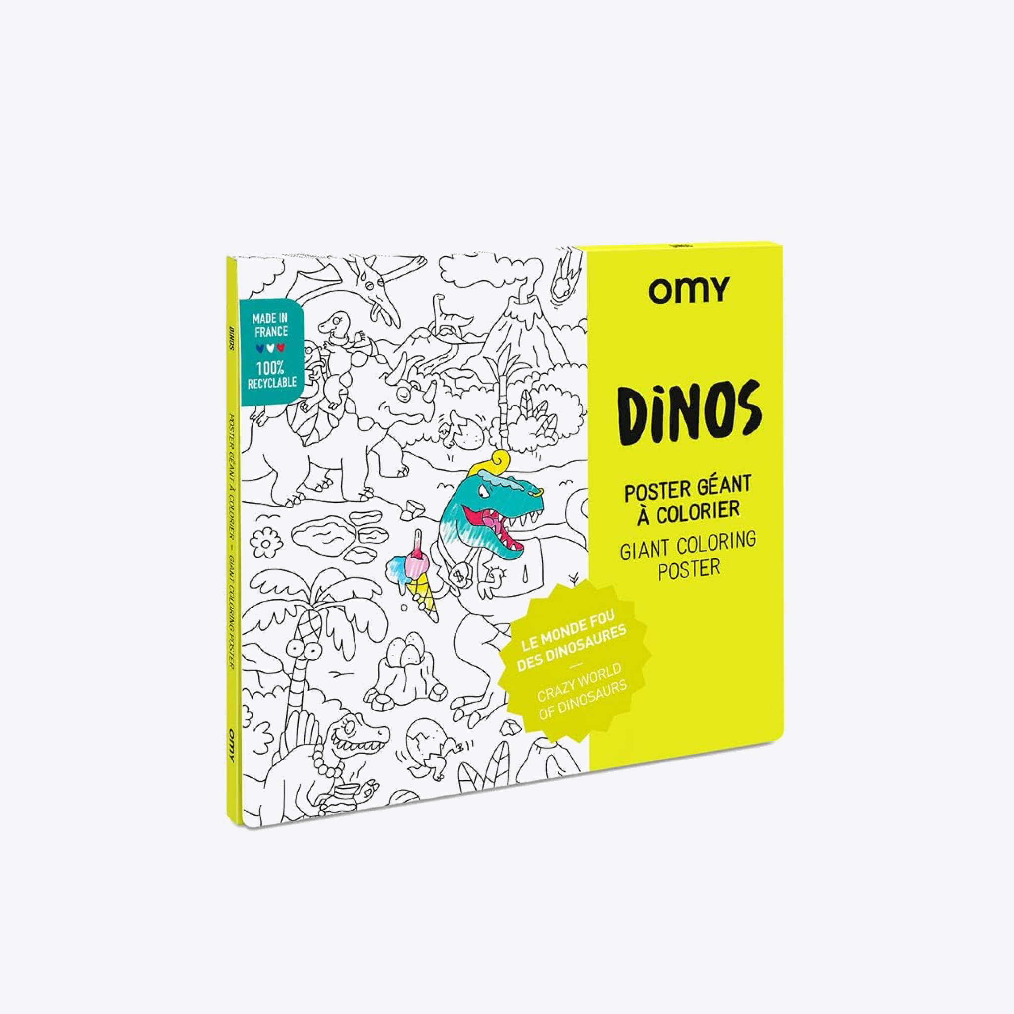 Dinosaur Educational Poster for Kids - Colorful Dino Wall Art for Classroom & Home Decor - Perfect for Learning & Playrooms