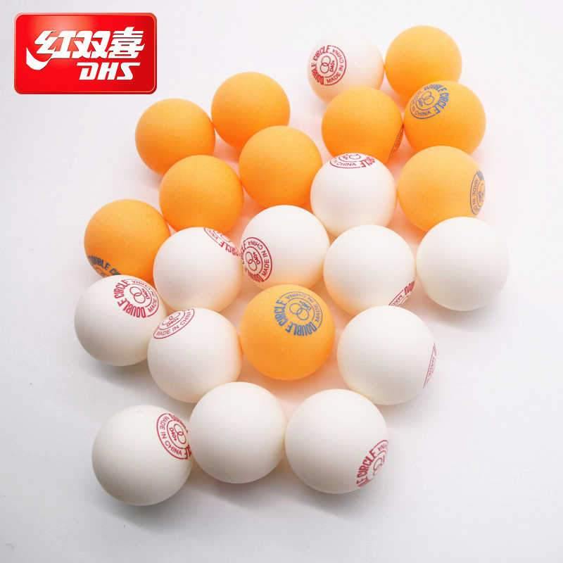DHS Double Circle D40+ Table Tennis Balls 120-Pack (Orange) - Premium Training & Match Play for Clubs & Tournaments