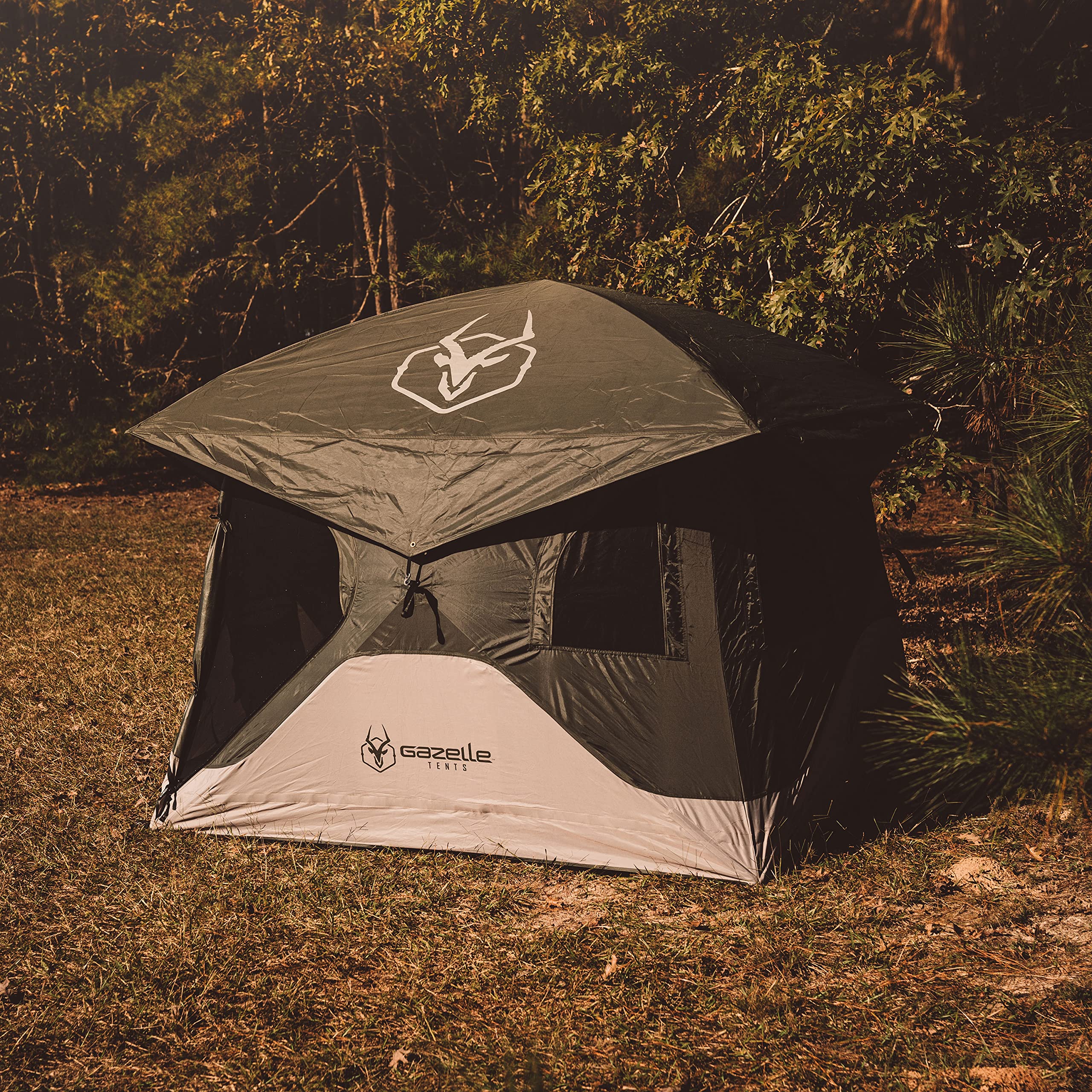Gazelle T3X Hub Tent - 4-Person Instant Pop-Up Camping Tent with Rainfly - Perfect for Family Camping, Backpacking & Outdoor Adventures