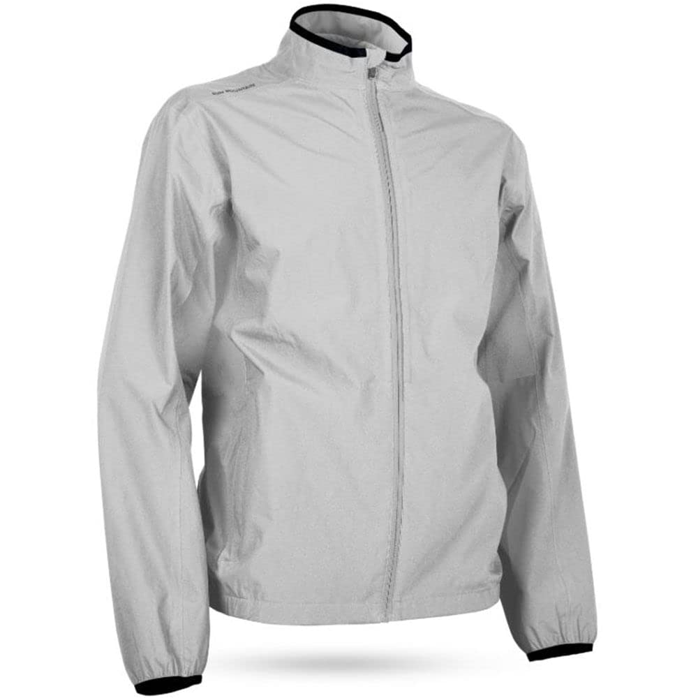 Sun Mountain 2021 Men's Monsoon Waterproof Golf Jacket - Windproof & Breathable Rain Jacket for Golfers (Platinum, XXL) - Perfect for Rainy Golf Days & Outdoor Sports