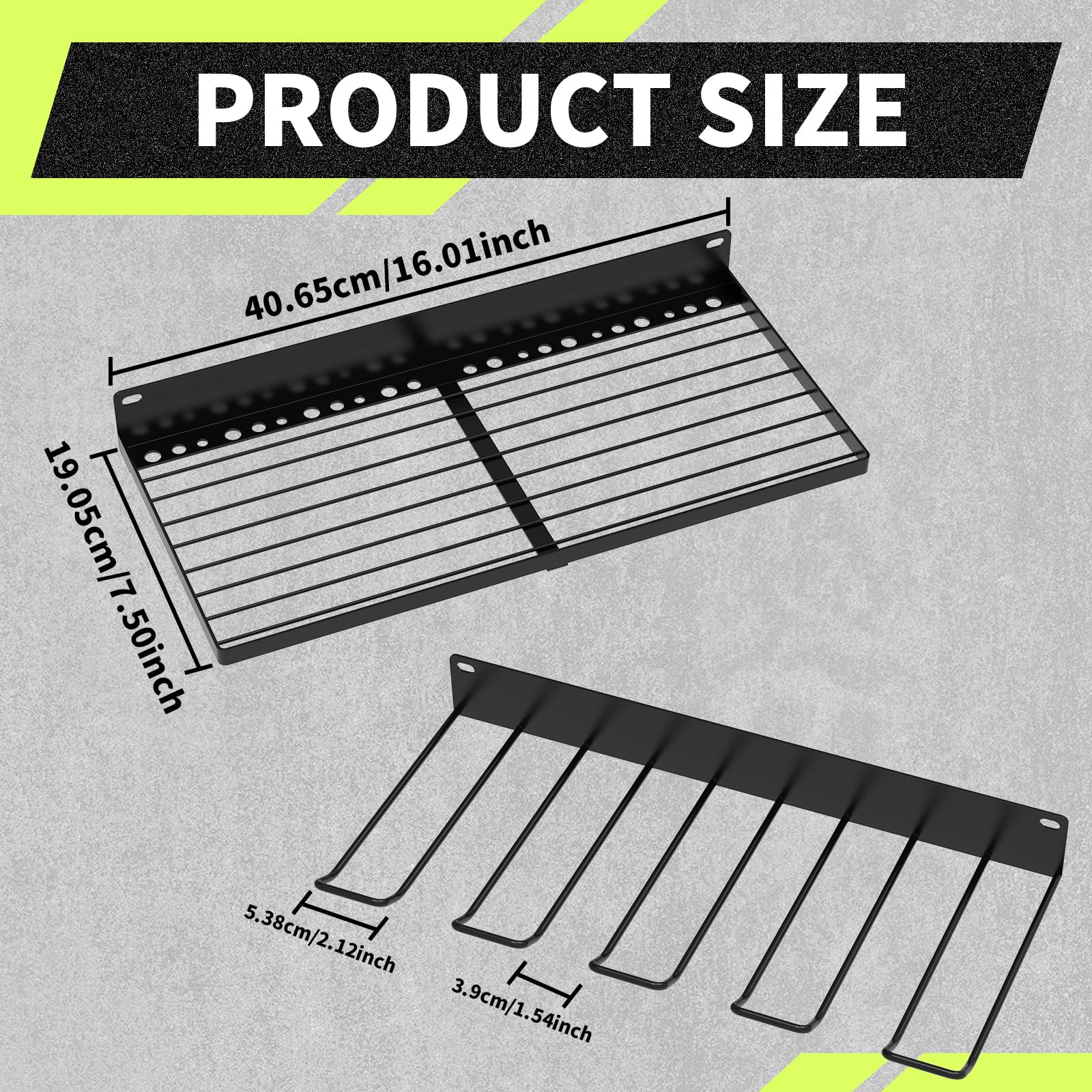 Heavy Duty Wall Mounted Metal Power Tool Storage Rack - Organizer Holder for Drills & Electric Tools - Perfect for Garage, Workshop, Shed & Studio Organization