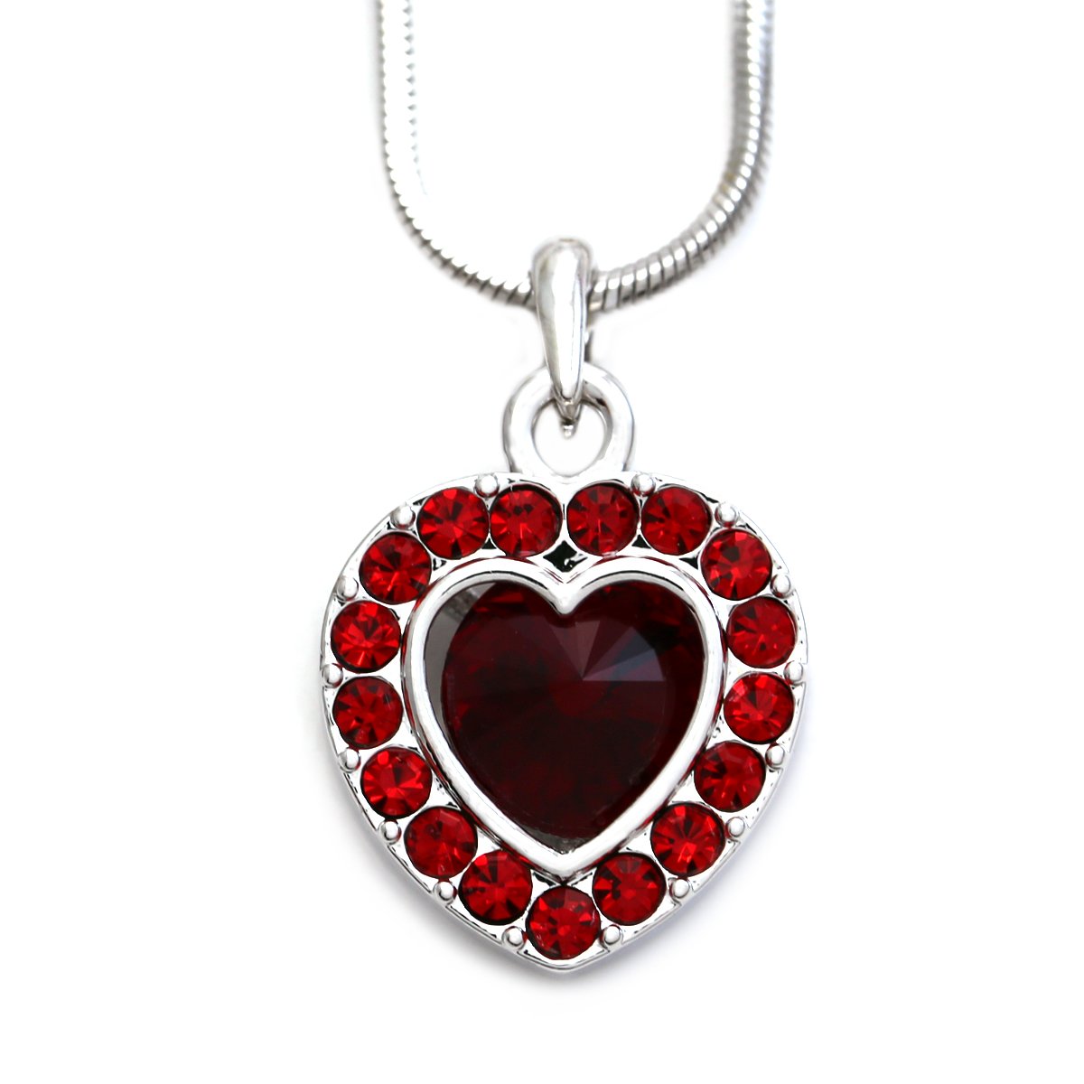 Valentine's Day & Mother's Day Heart Pendant Necklace - Sterling Silver Charm Jewelry Gift for Her - Perfect for Anniversaries, Birthdays & Romantic Occasions