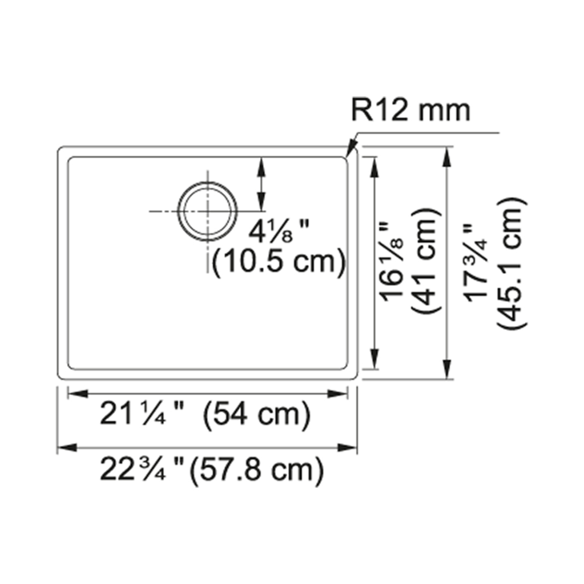 Franke Cube CUX11021 ADA Compliant Stainless Steel Kitchen Sink - Perfect for Modern Kitchens & Commercial Use