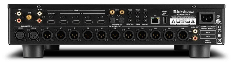 McIntosh MX200 High-Performance A/V Processor - Premium Home Theater Audio Video Receiver - Perfect for Home Cinema, Gaming & Music Systems