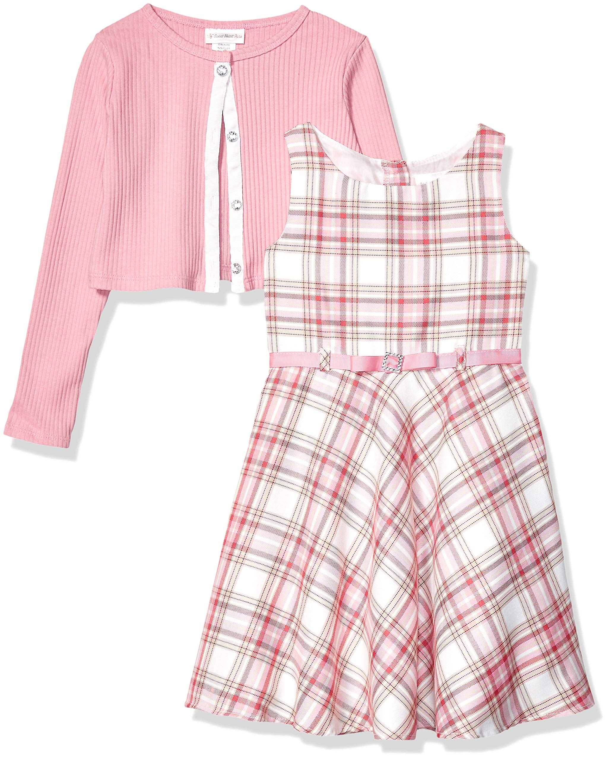 Sweet Heart Rose Girls' Cardigan Dress - Soft Knit Sweater Dress for Toddler & Baby Girls | Perfect for Spring Outfits, Birthday Parties & Family Photos
