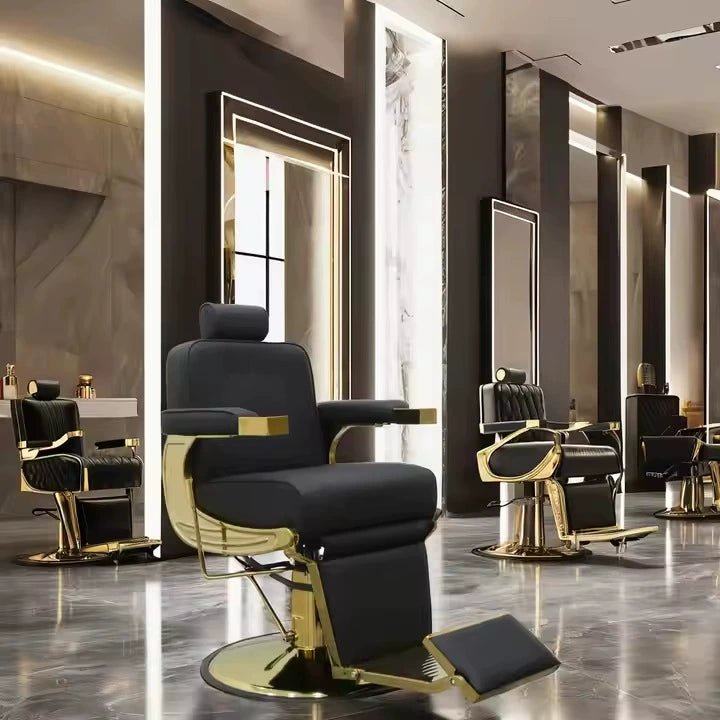 Greenlife Ninja Advance Modern Classic Hydraulic Salon Barber Chair - Professional Hair Cutting Styling Chair for Barbershops & Salons - Heavy Duty Adjustable Hydraulic Stylist Chair with Headrest & Footrest
