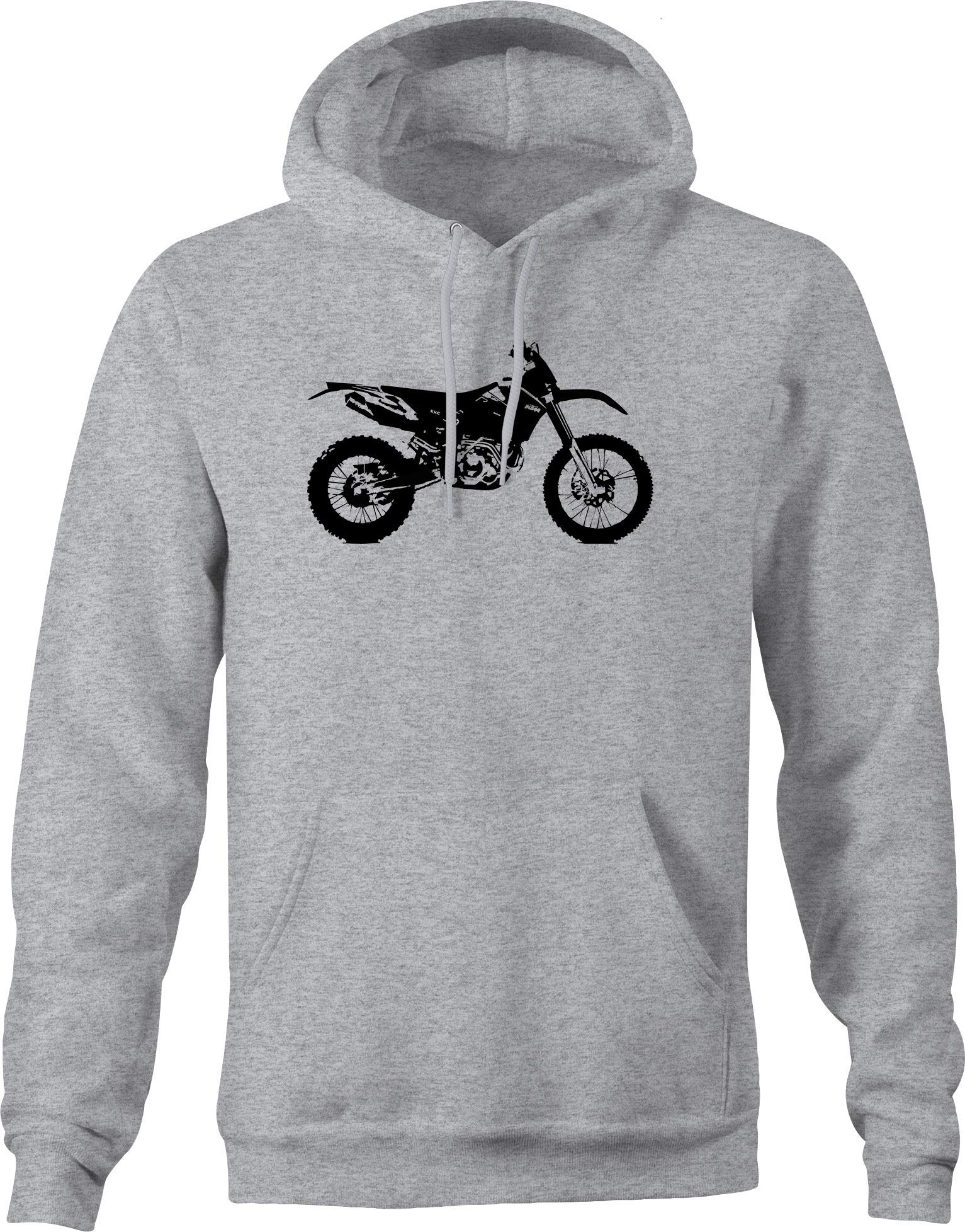 Dirt Bike Motorcycle Hoodie for Men - Gray | Comfortable Riding Jacket for Off-Road & Motocross | Perfect for Trail Riding & Outdoor Adventures