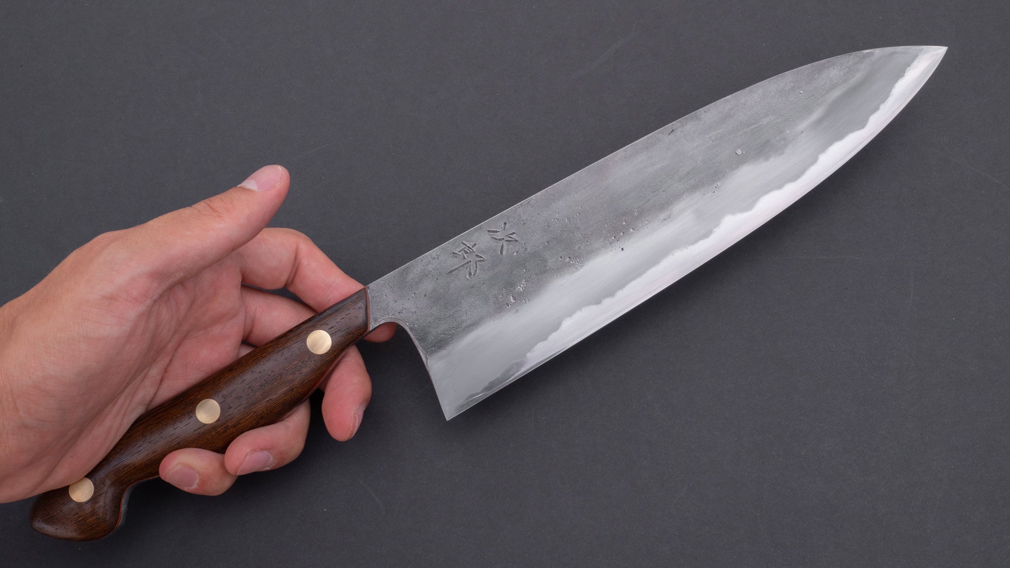 Premium Jiro Tsuchime Yo Gyuto 210mm Japanese Chef Knife with Tagayasan Handle - Perfect for Sushi, Meat Cutting & Professional Kitchen Use