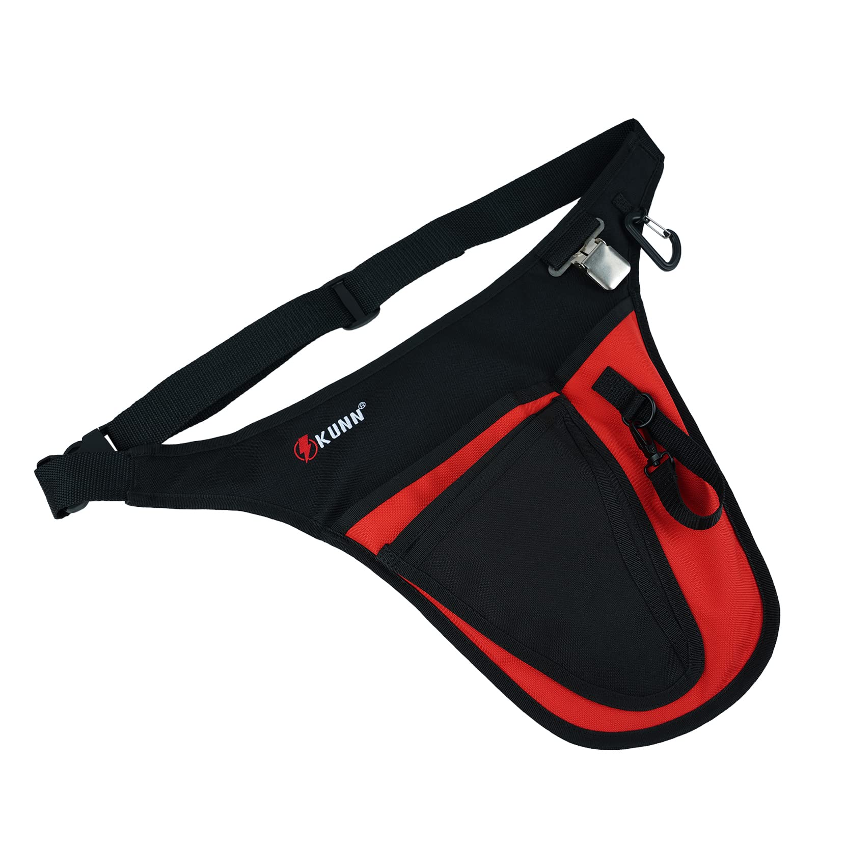 Durable Adjustable Garden Tool Belt with 4 Pockets for Men & Women - Perfect for Gardening, Landscaping & Florist Work (Red)