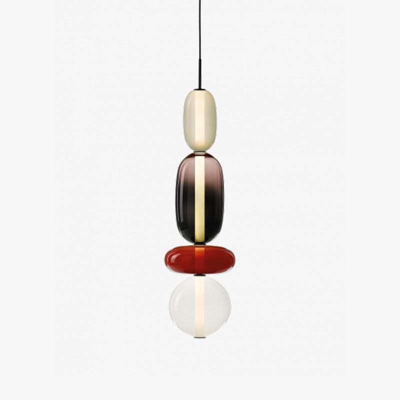 Stylish Candied Glass Pendant Light Set - Modern Hanging Fixture for Dining Room, Kitchen Island & Bedroom Decor