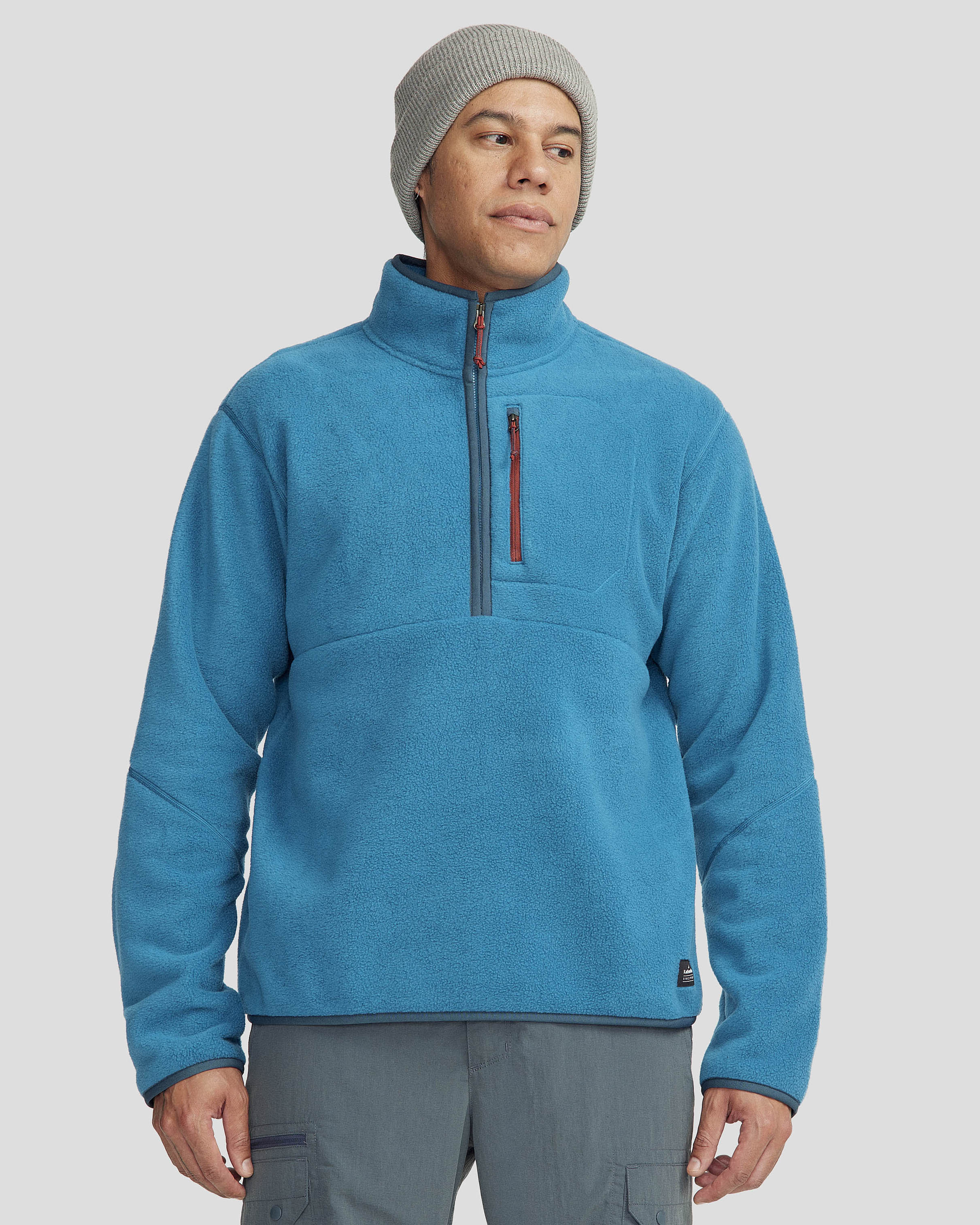 Men's Trailhead Fleece 1/4 Zip Pullover - Lightweight Thermal Jacket for Hiking & Outdoor Activities - Dark Eddy Color