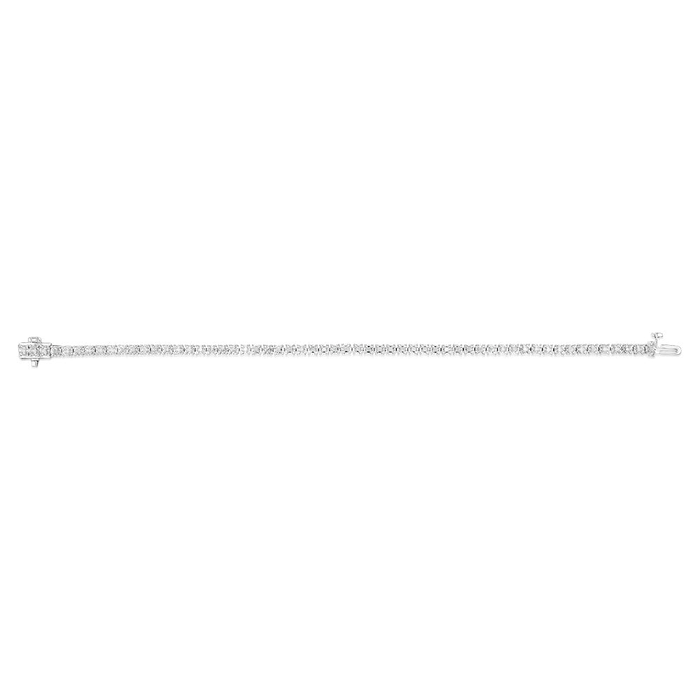 1/2 Carat Diamond Tennis Bracelet - 18cm Sterling Silver with Brilliant Cut Diamonds - Elegant Jewelry for Women, Perfect for Weddings, Anniversaries & Special Occasions
